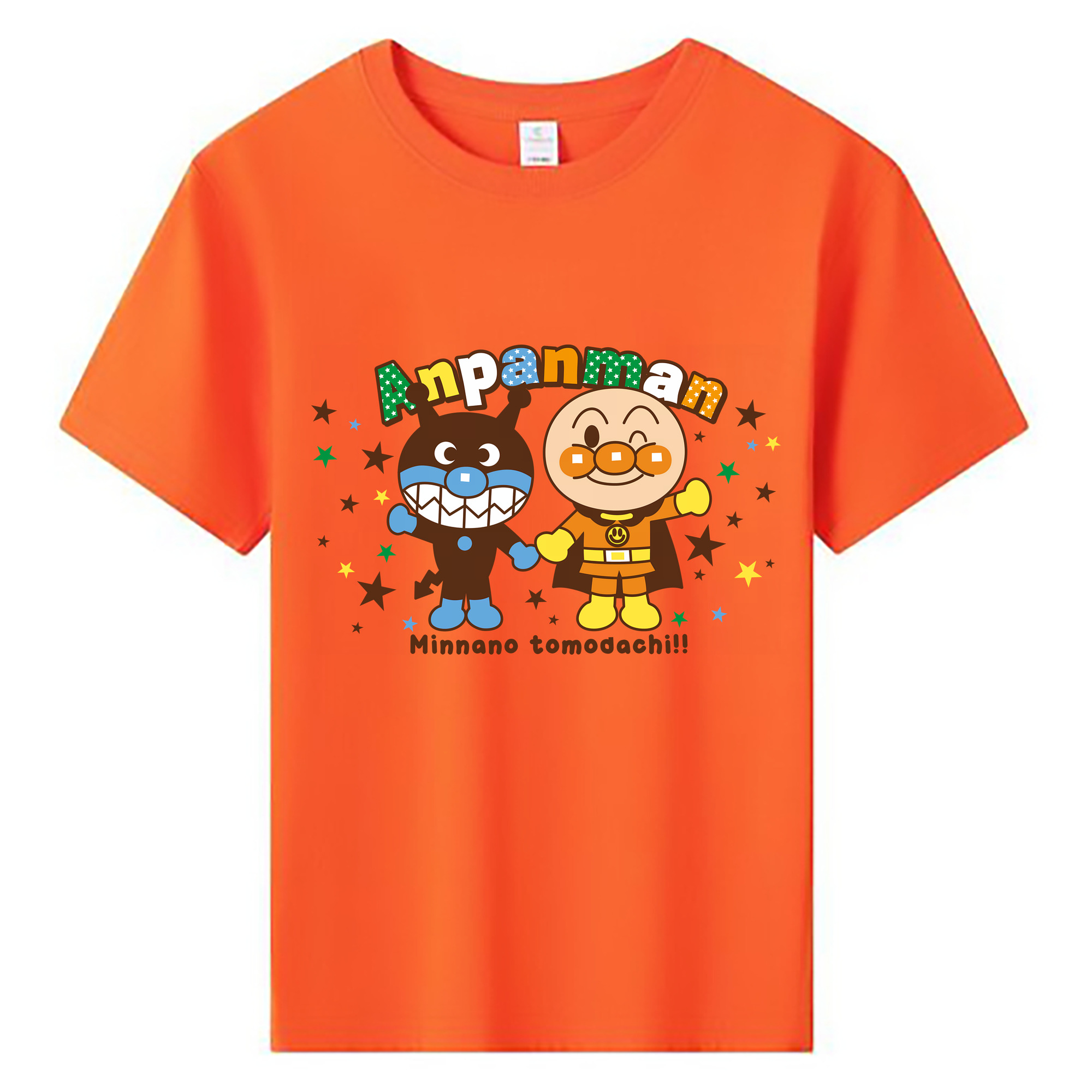 （画像用） アンパンマン Anpanman 綿100％キッズTシャツ（フロントプリント）