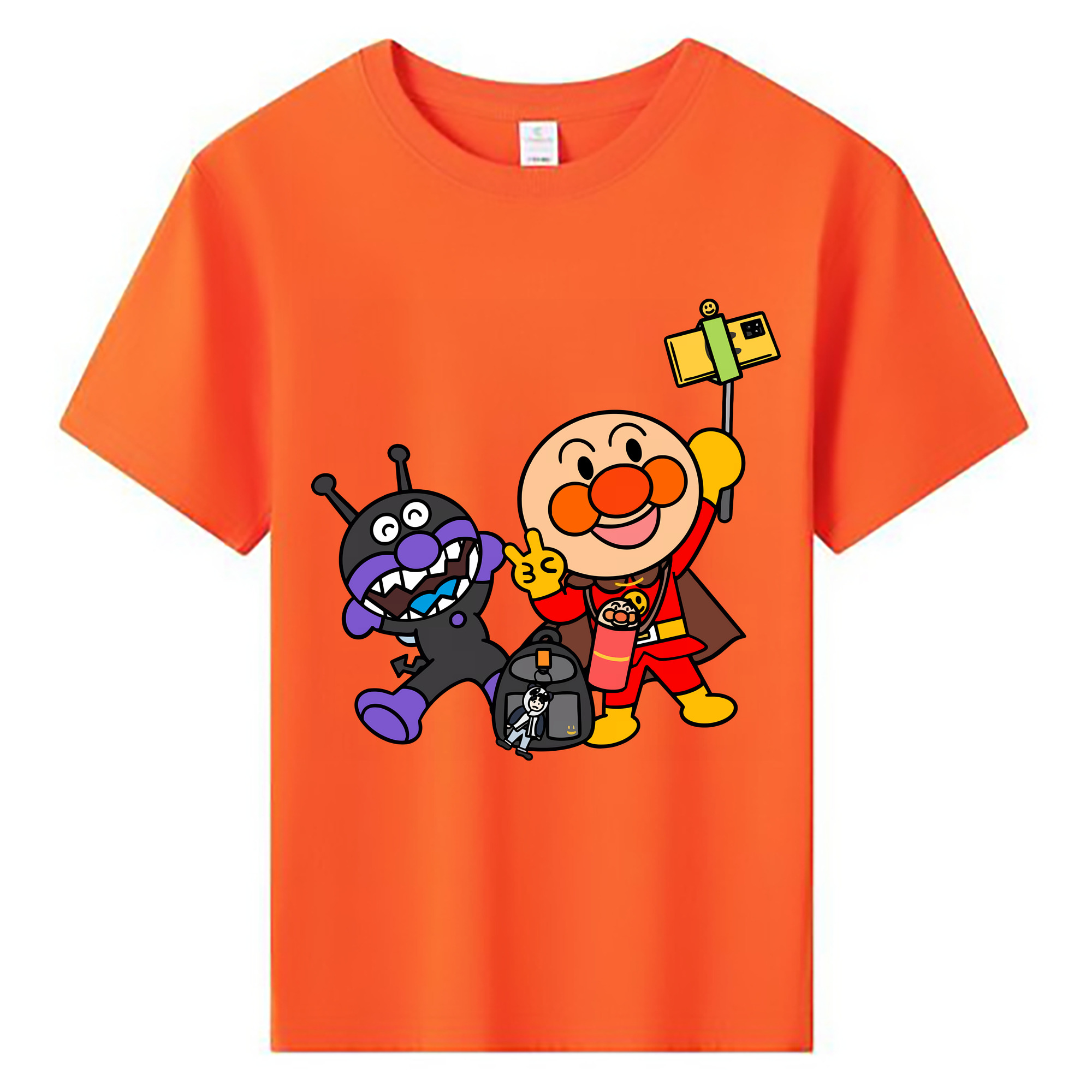 （画像用） アンパンマン Anpanman 綿100％キッズTシャツ（フロントプリント）