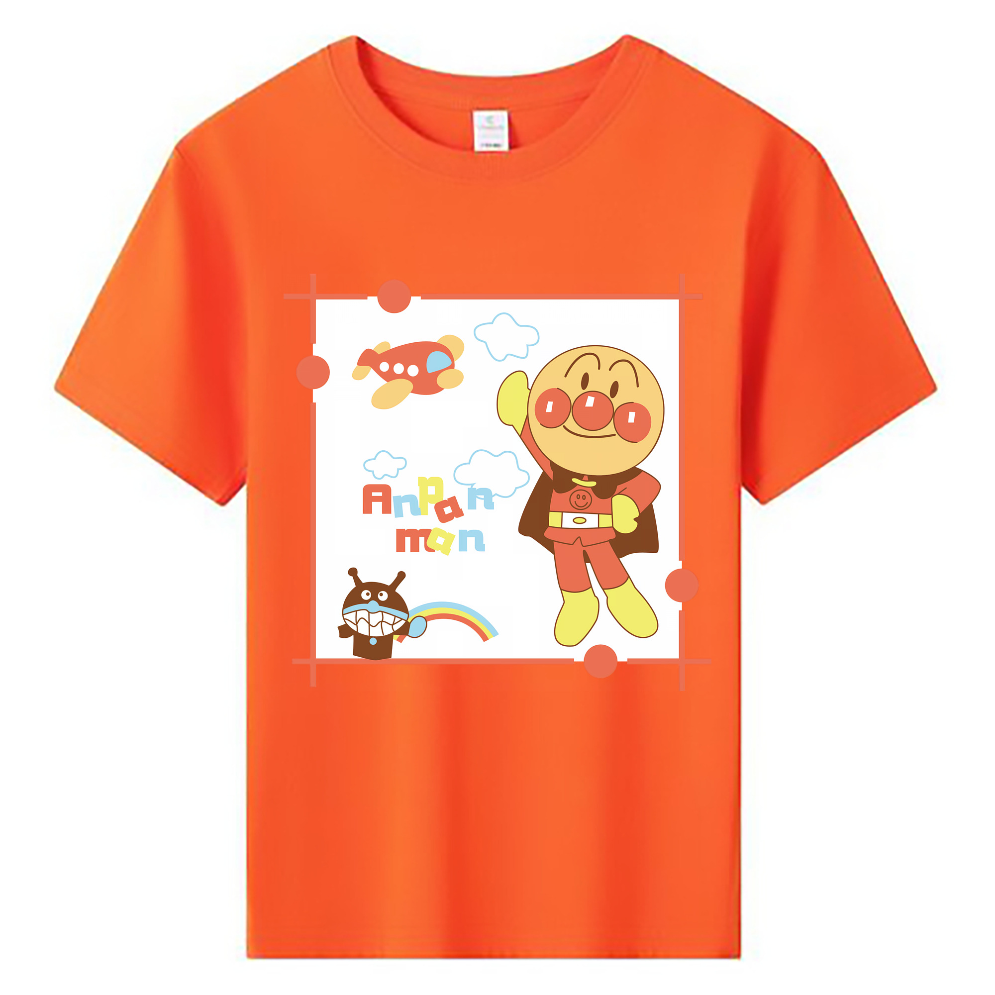（画像用） アンパンマン Anpanman 綿100％キッズTシャツ（フロントプリント）