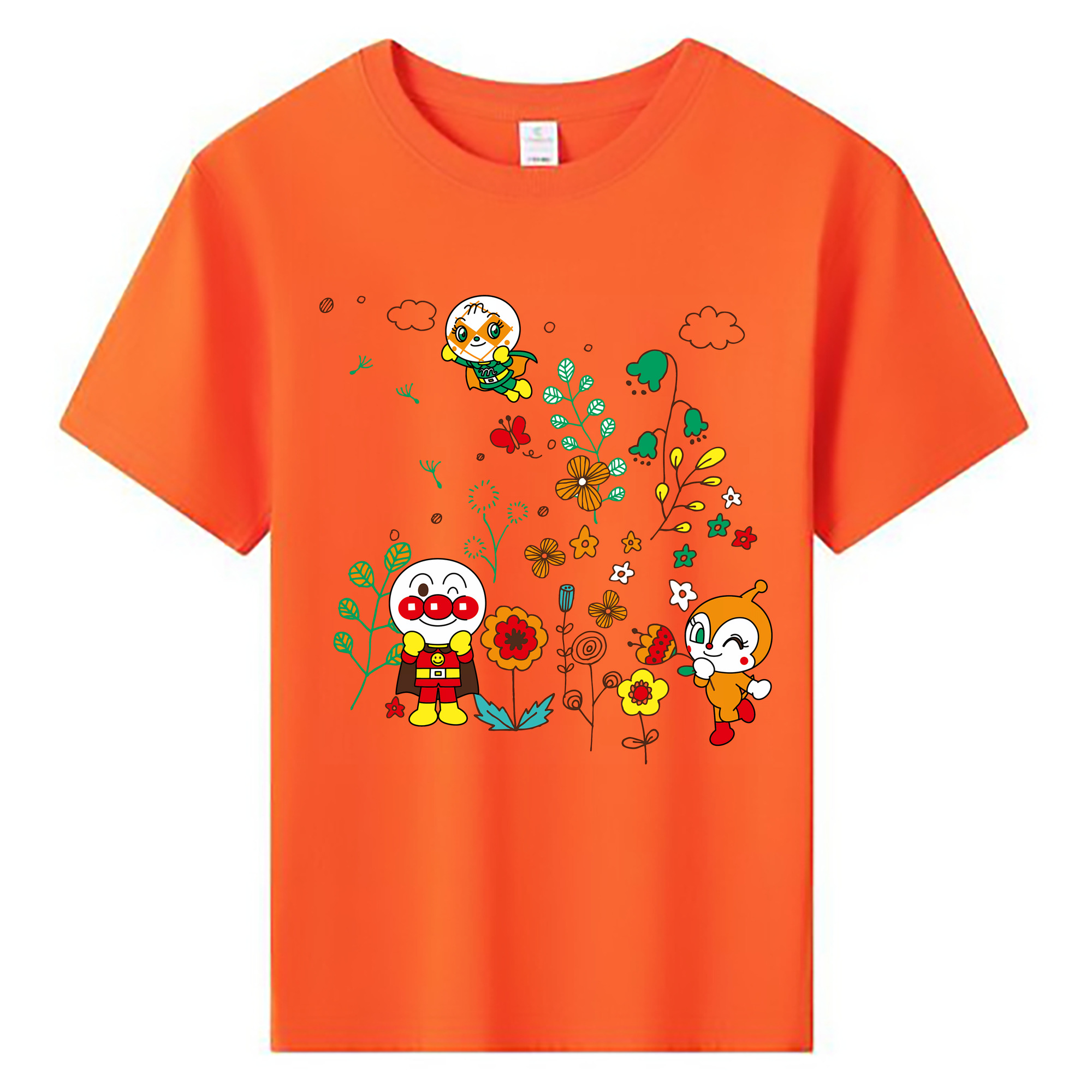 （画像用） アンパンマン Anpanman 綿100％キッズTシャツ（フロントプリント）