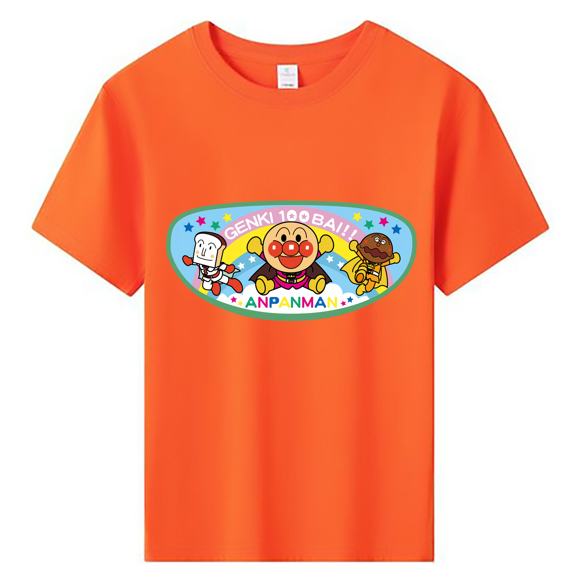 （画像用） アンパンマン Anpanman 綿100％キッズTシャツ（フロントプリント）