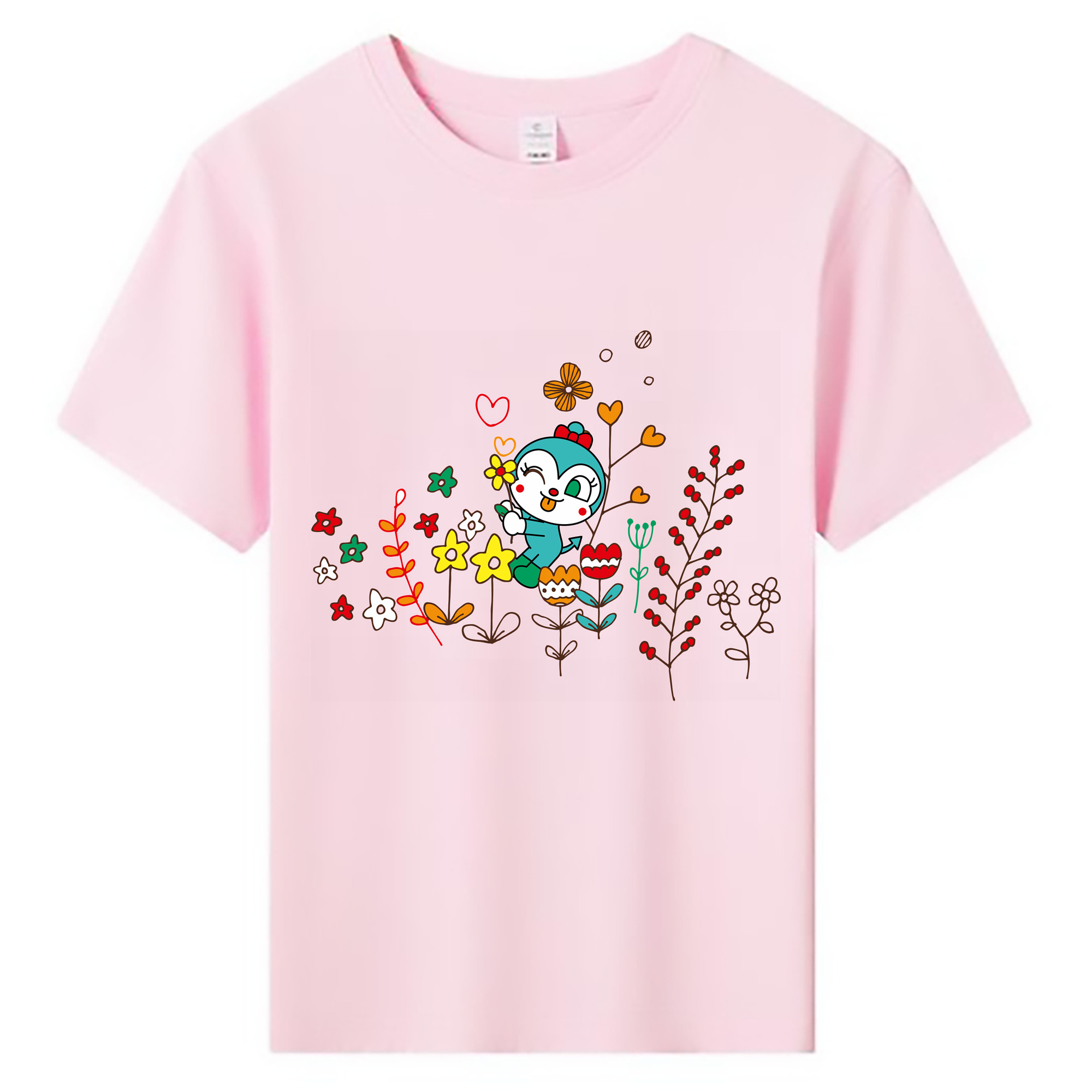 （画像用） アンパンマン Anpanman 綿100％キッズTシャツ（フロントプリント）