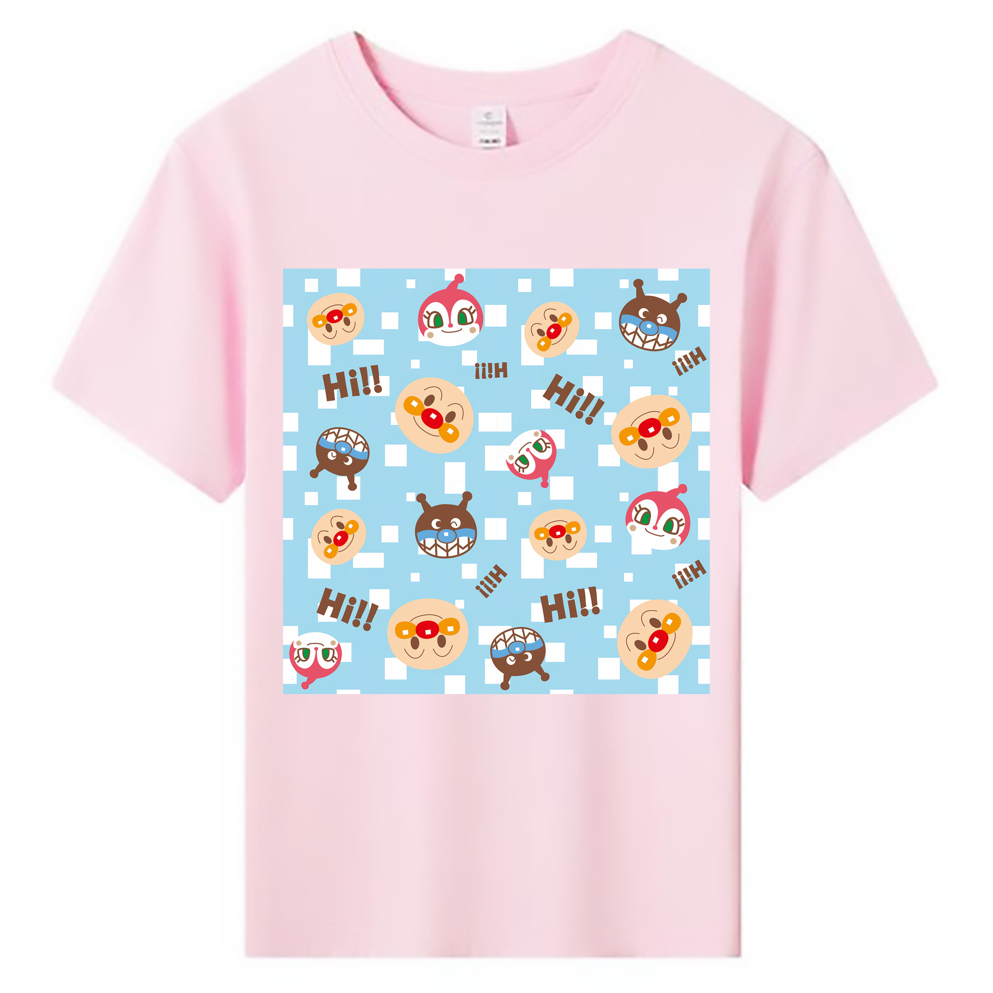 （画像用） アンパンマン Anpanman 綿100％キッズTシャツ（フロントプリント）