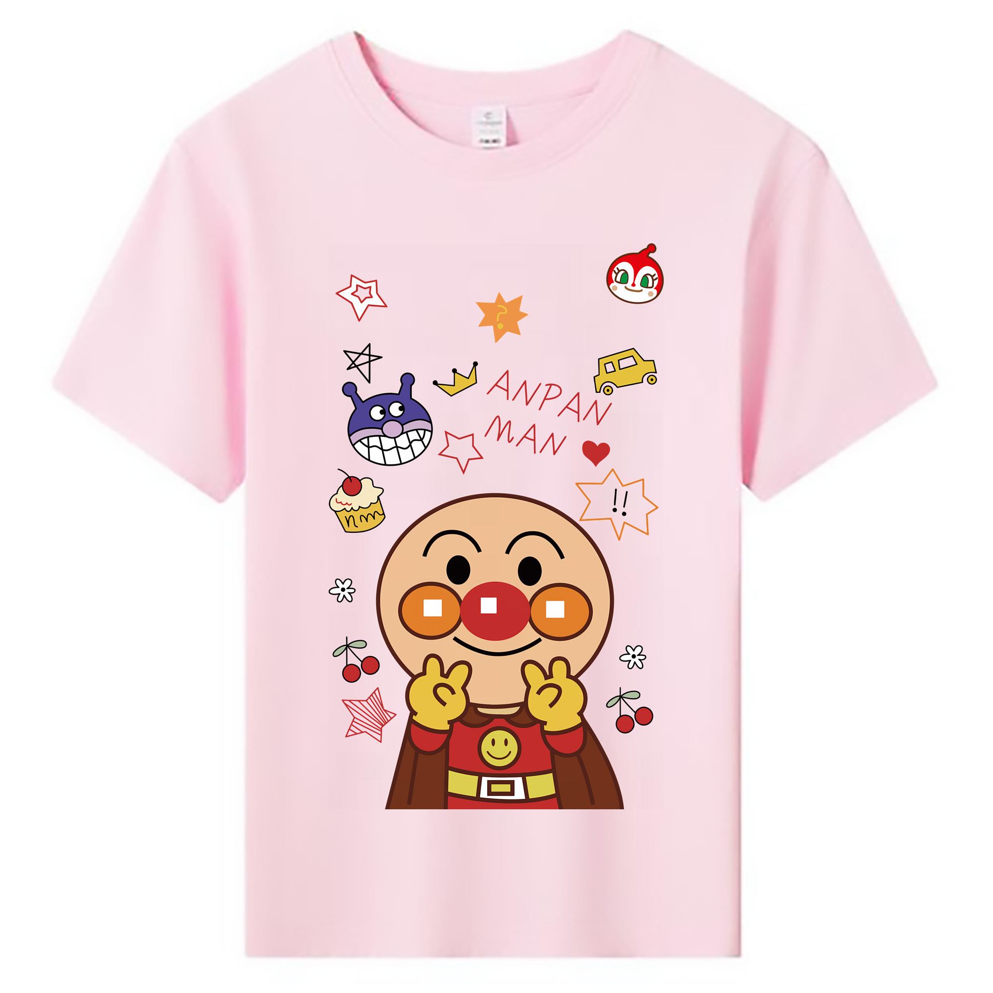 （画像用） アンパンマン Anpanman 綿100％キッズTシャツ（フロントプリント）