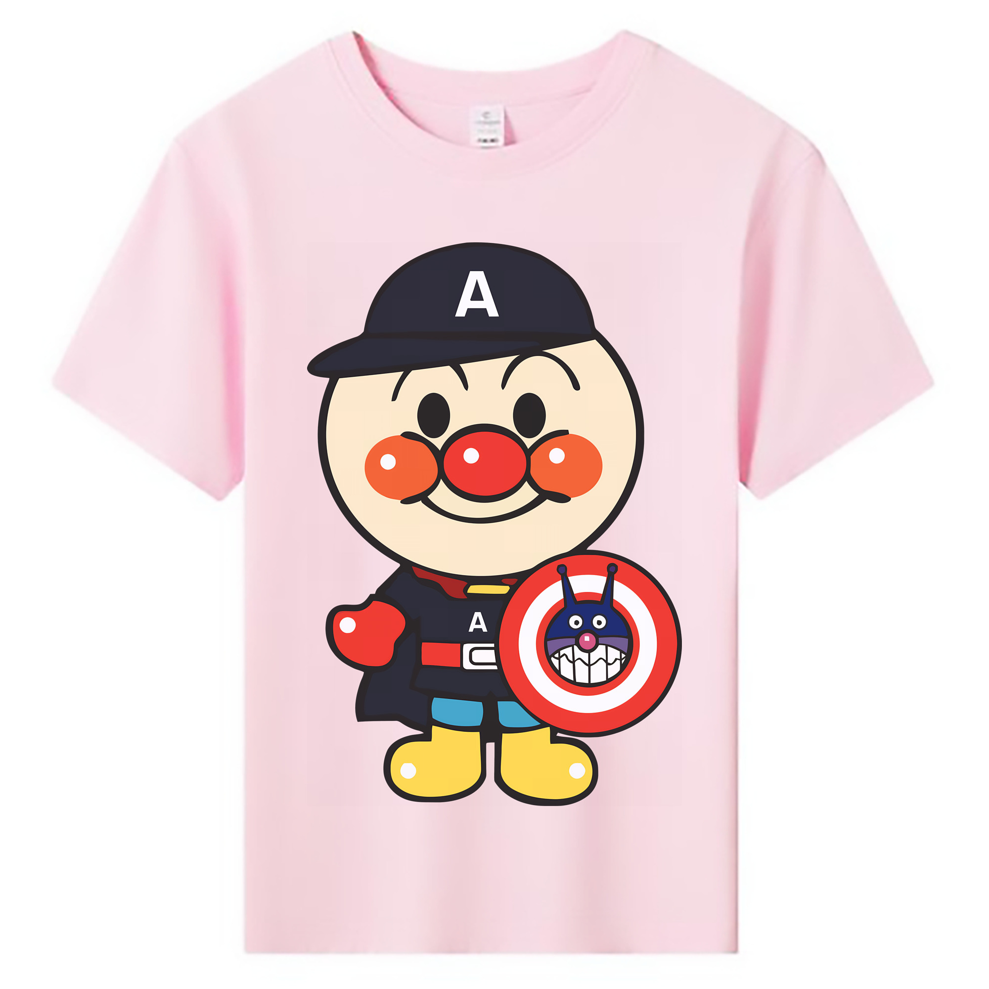 （画像用） アンパンマン Anpanman 綿100％キッズTシャツ（フロントプリント）