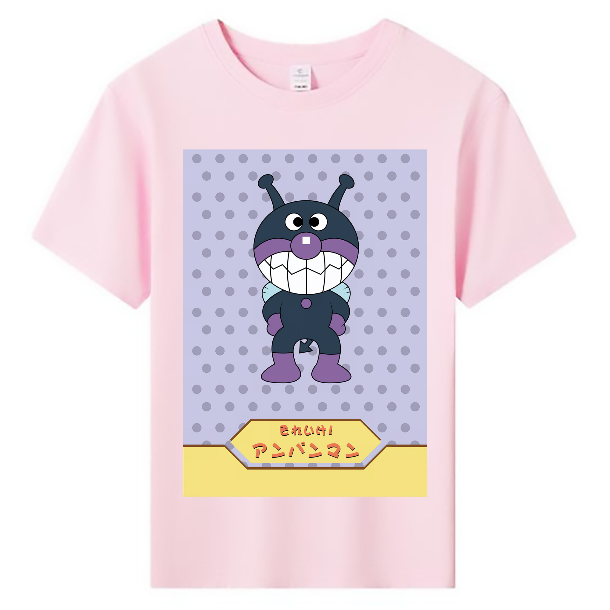 （画像用） アンパンマン Anpanman 綿100％キッズTシャツ（フロントプリント）