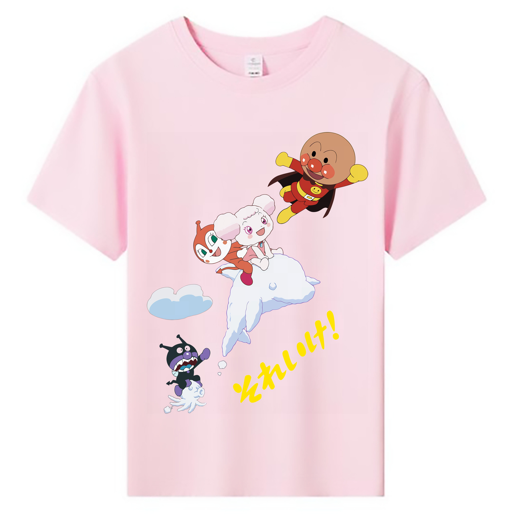 （画像用） アンパンマン Anpanman 綿100％キッズTシャツ（フロントプリント）