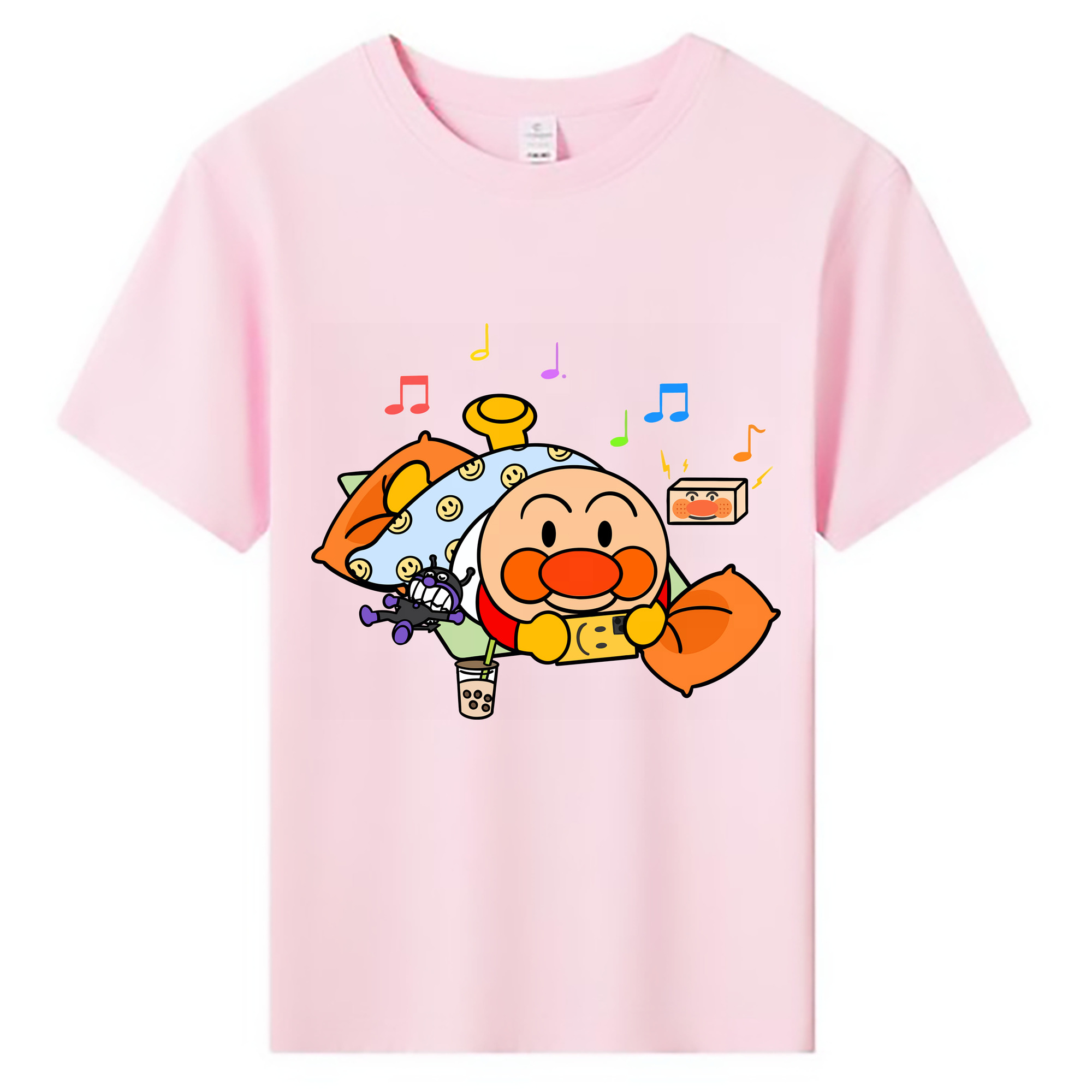 （画像用） アンパンマン Anpanman 綿100％キッズTシャツ（フロントプリント）