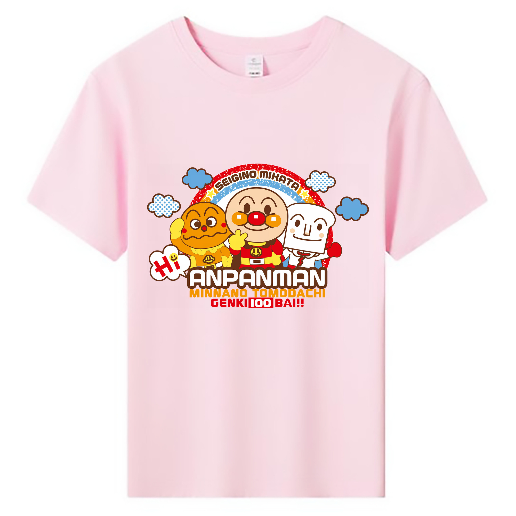 （画像用） アンパンマン Anpanman 綿100％キッズTシャツ（フロントプリント）