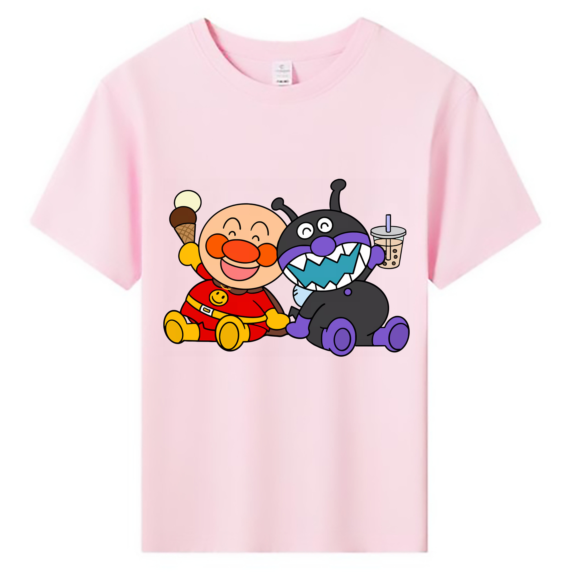 （画像用） アンパンマン Anpanman 綿100％キッズTシャツ（フロントプリント）