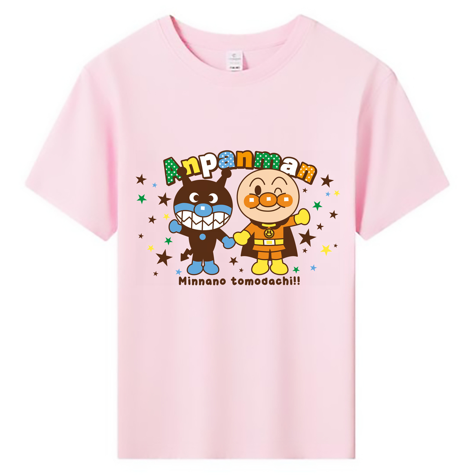 （画像用） アンパンマン Anpanman 綿100％キッズTシャツ（フロントプリント）