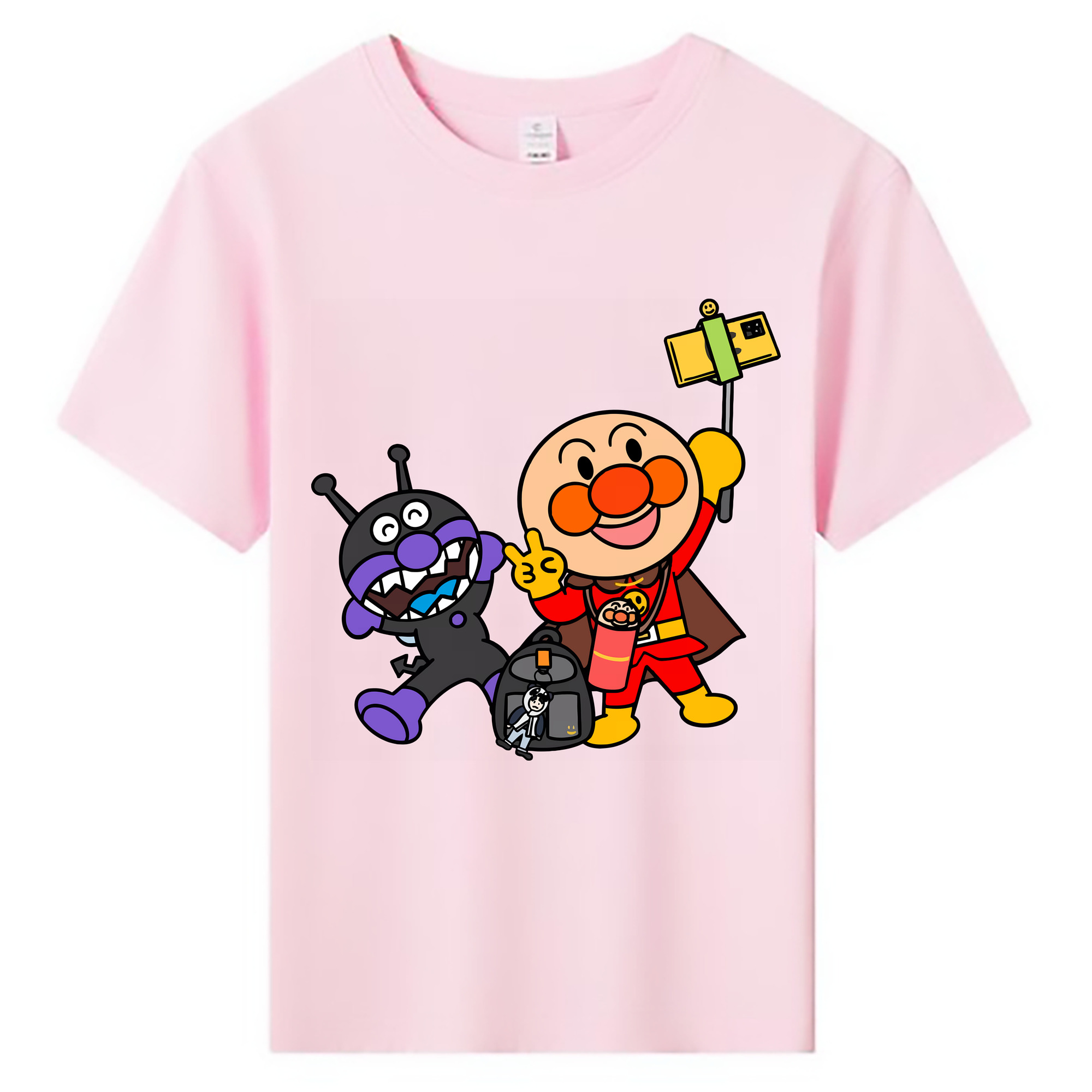 （画像用） アンパンマン Anpanman 綿100％キッズTシャツ（フロントプリント）