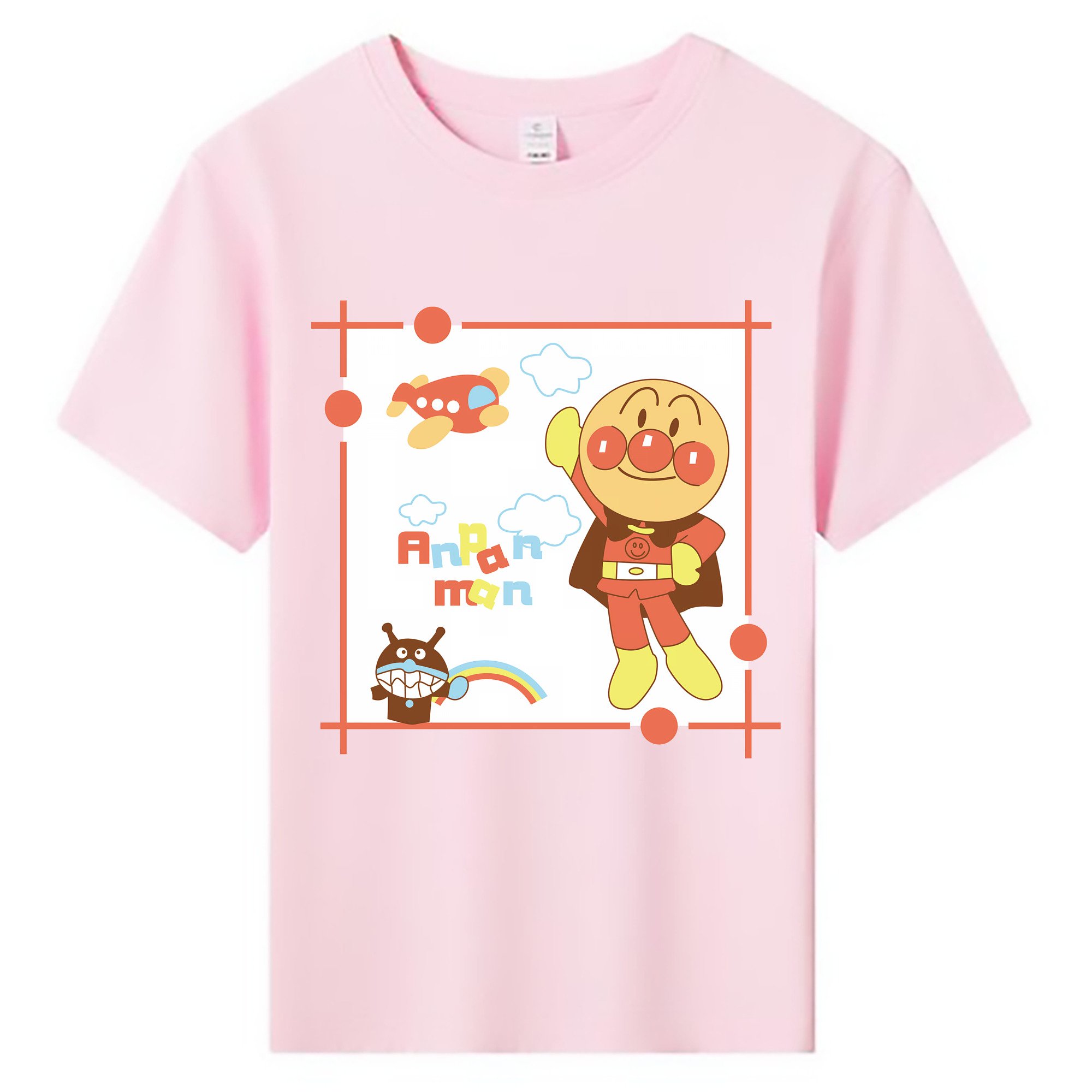 （画像用） アンパンマン Anpanman 綿100％キッズTシャツ（フロントプリント）