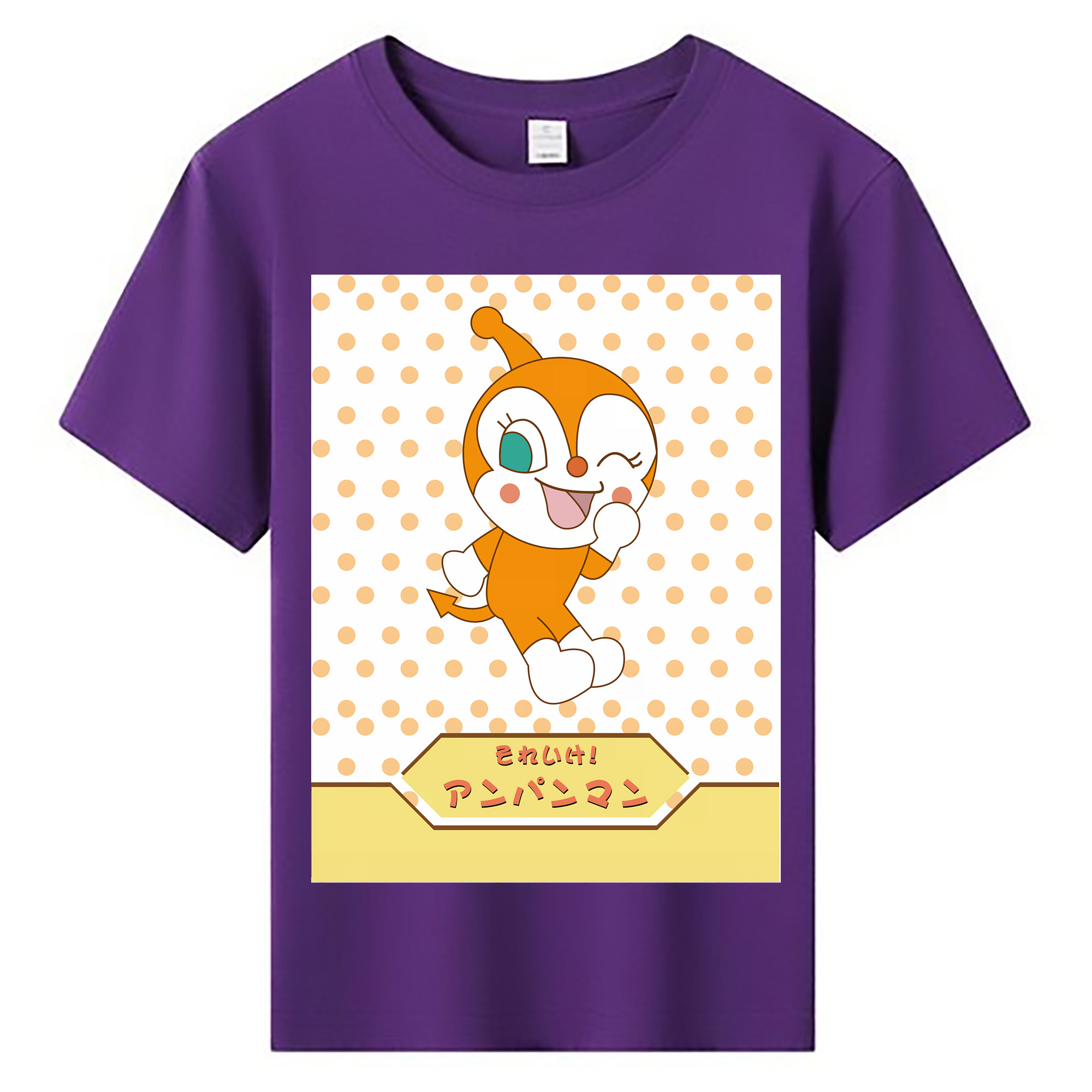 （画像用） アンパンマン Anpanman 綿100％キッズTシャツ（フロントプリント）