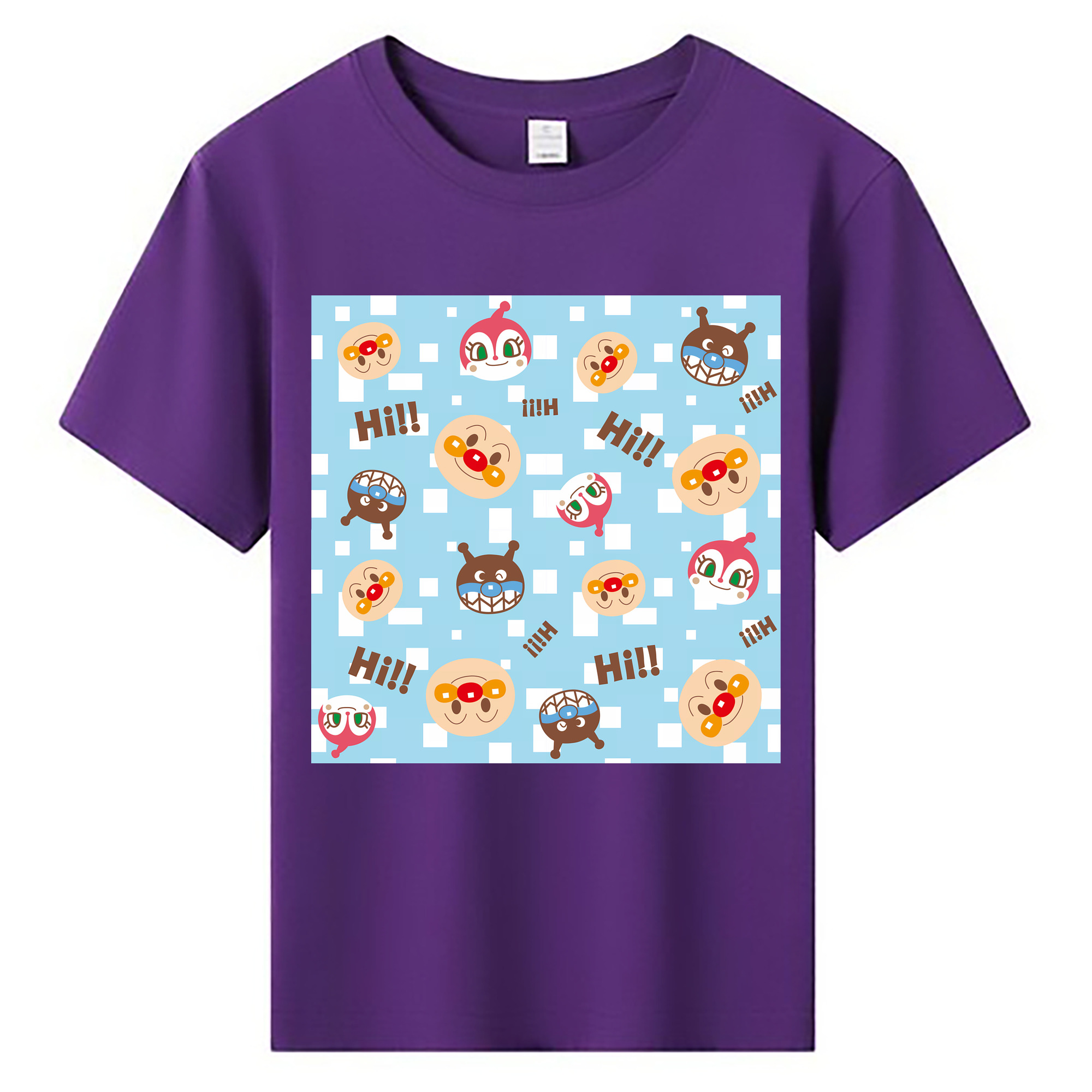 （画像用） アンパンマン Anpanman 綿100％キッズTシャツ（フロントプリント）