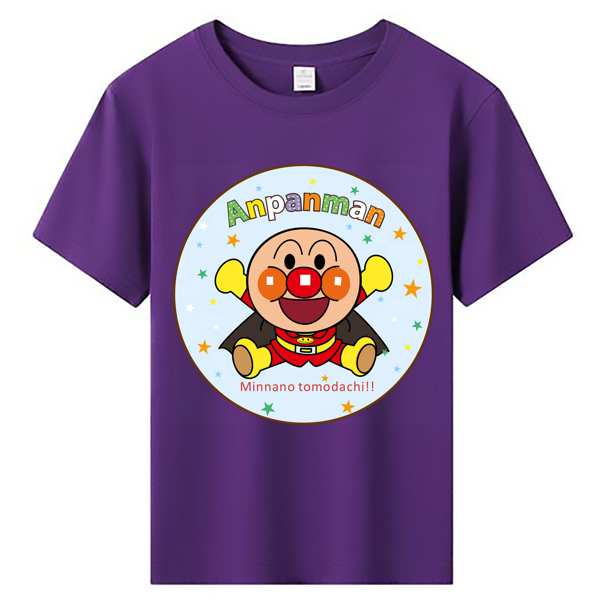 （画像用） アンパンマン Anpanman 綿100％キッズTシャツ（フロントプリント）