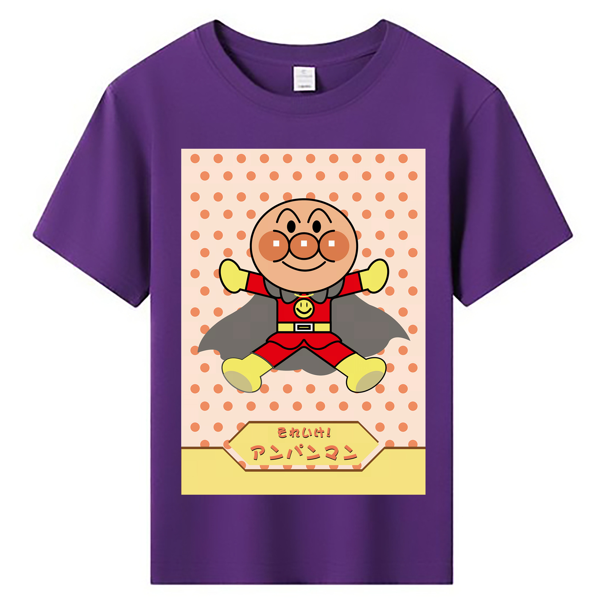 （画像用） アンパンマン Anpanman 綿100％キッズTシャツ（フロントプリント）