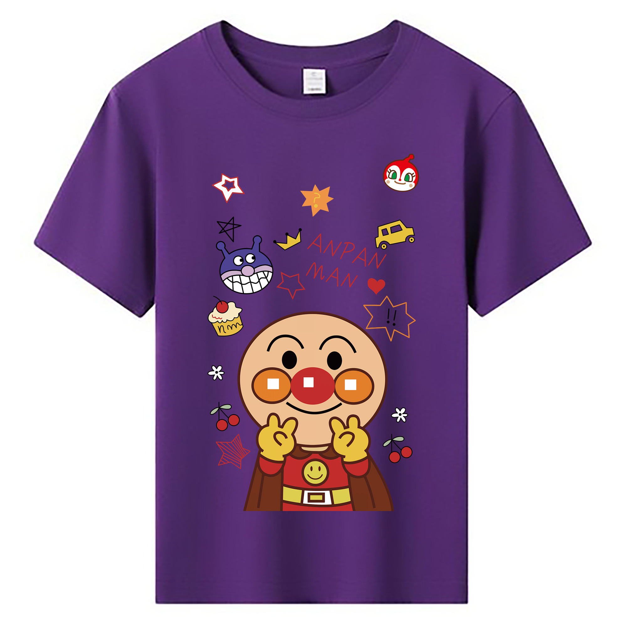 （画像用） アンパンマン Anpanman 綿100％キッズTシャツ（フロントプリント）