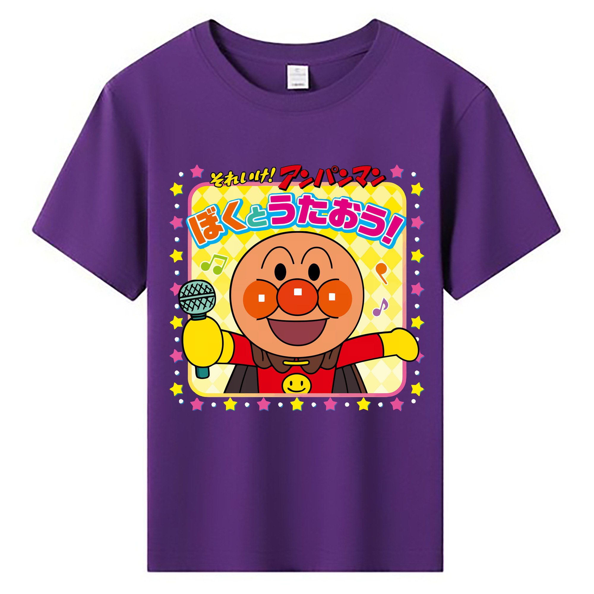 （画像用） アンパンマン Anpanman 綿100％キッズTシャツ（フロントプリント）
