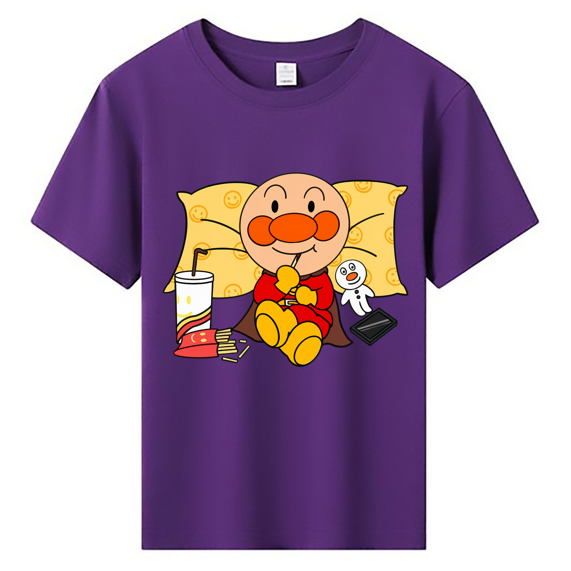 （画像用） アンパンマン Anpanman 綿100％キッズTシャツ（フロントプリント）