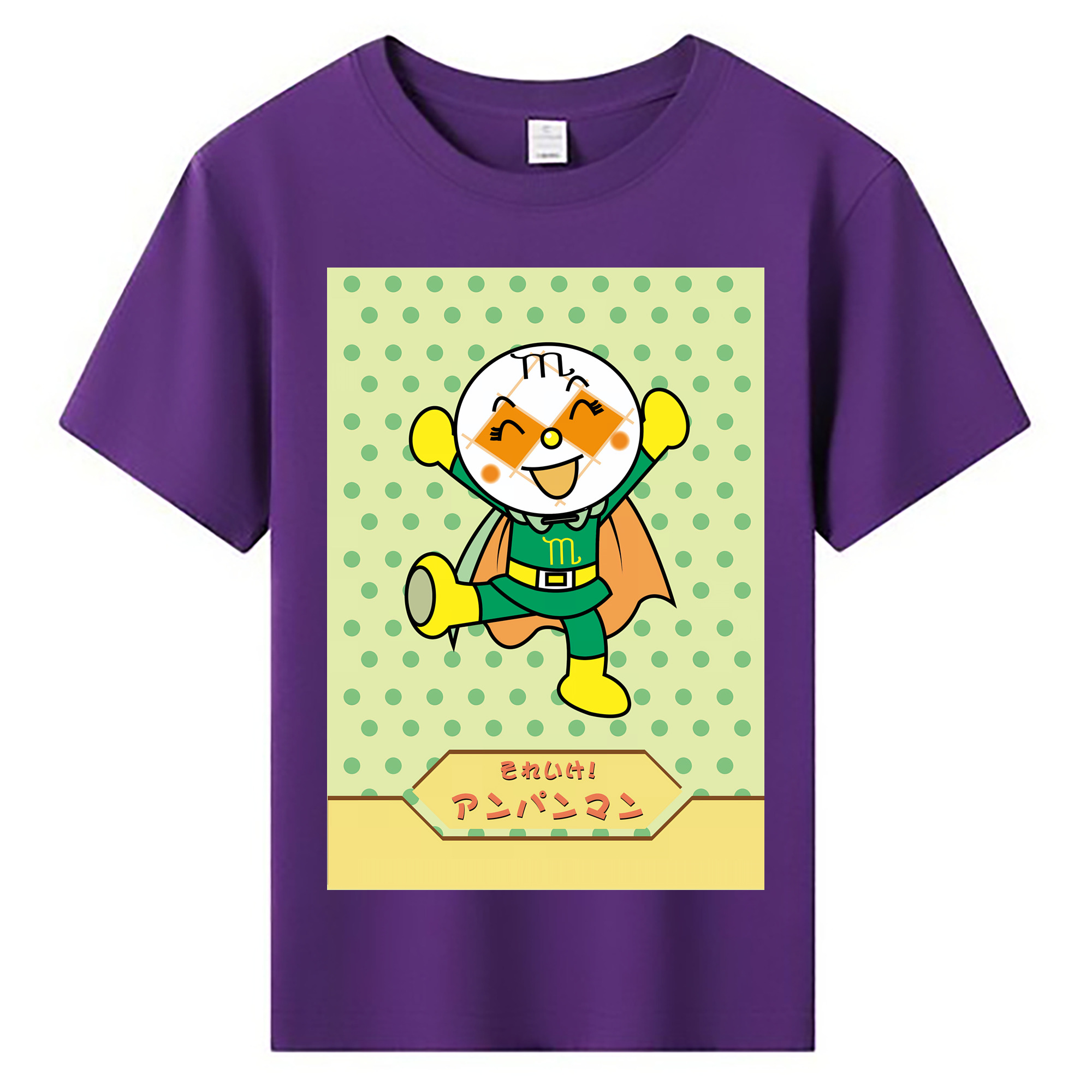 （画像用） アンパンマン Anpanman 綿100％キッズTシャツ（フロントプリント）