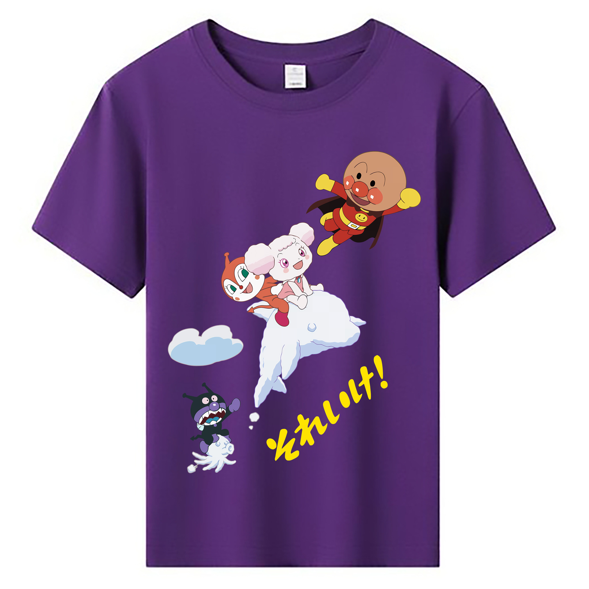 （画像用） アンパンマン Anpanman 綿100％キッズTシャツ（フロントプリント）