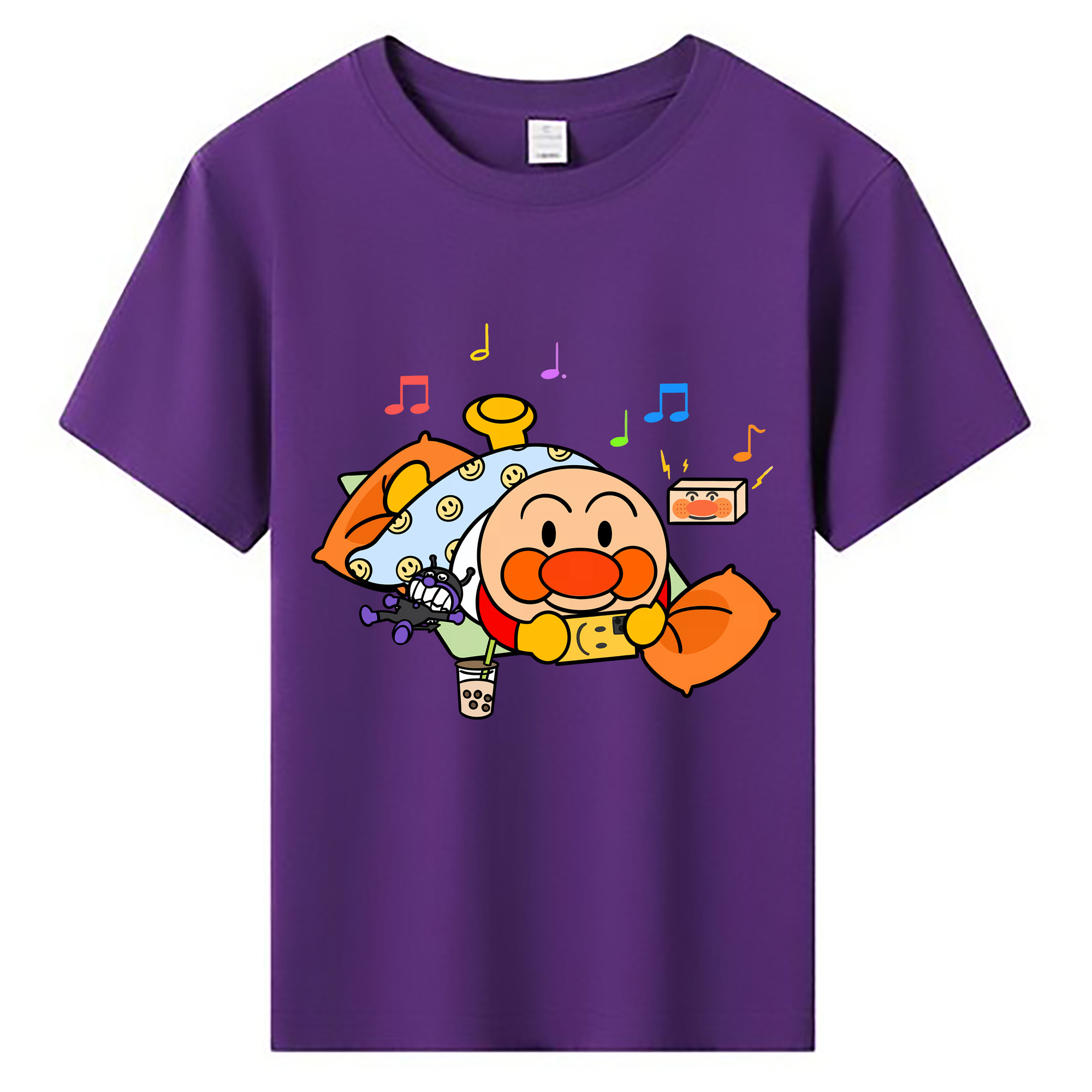 （画像用） アンパンマン Anpanman 綿100％キッズTシャツ（フロントプリント）