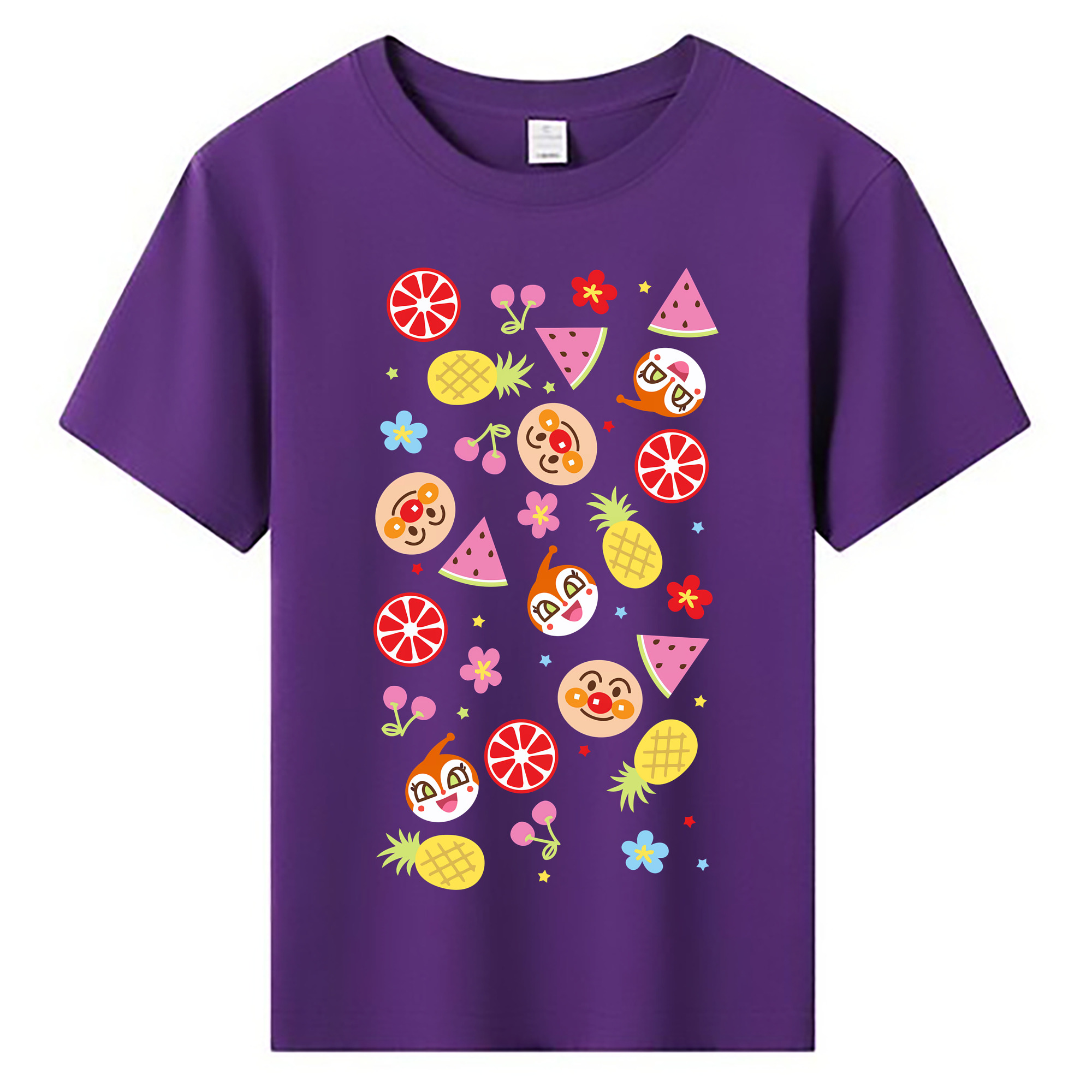 （画像用） アンパンマン Anpanman 綿100％キッズTシャツ（フロントプリント）