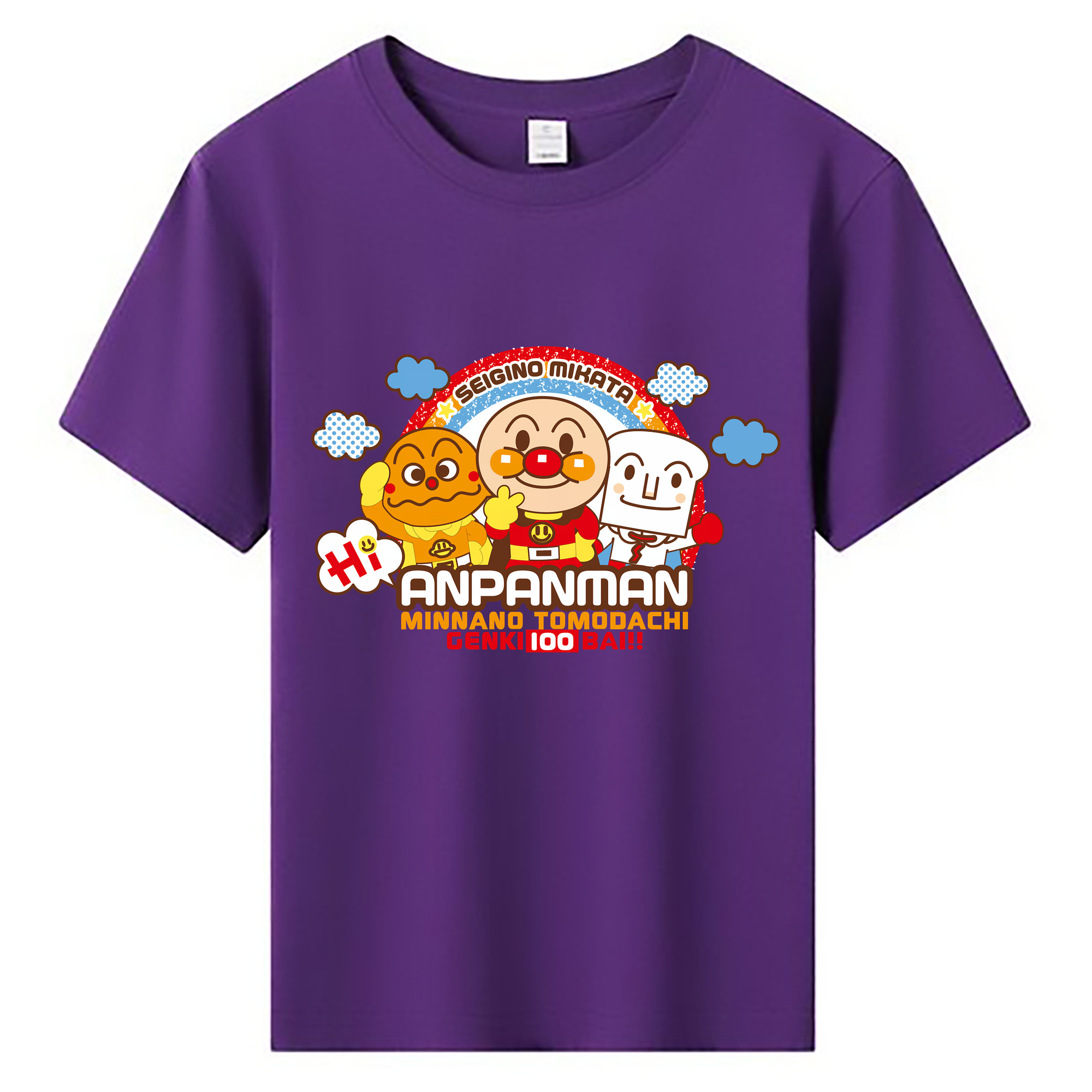（画像用） アンパンマン Anpanman 綿100％キッズTシャツ（フロントプリント）