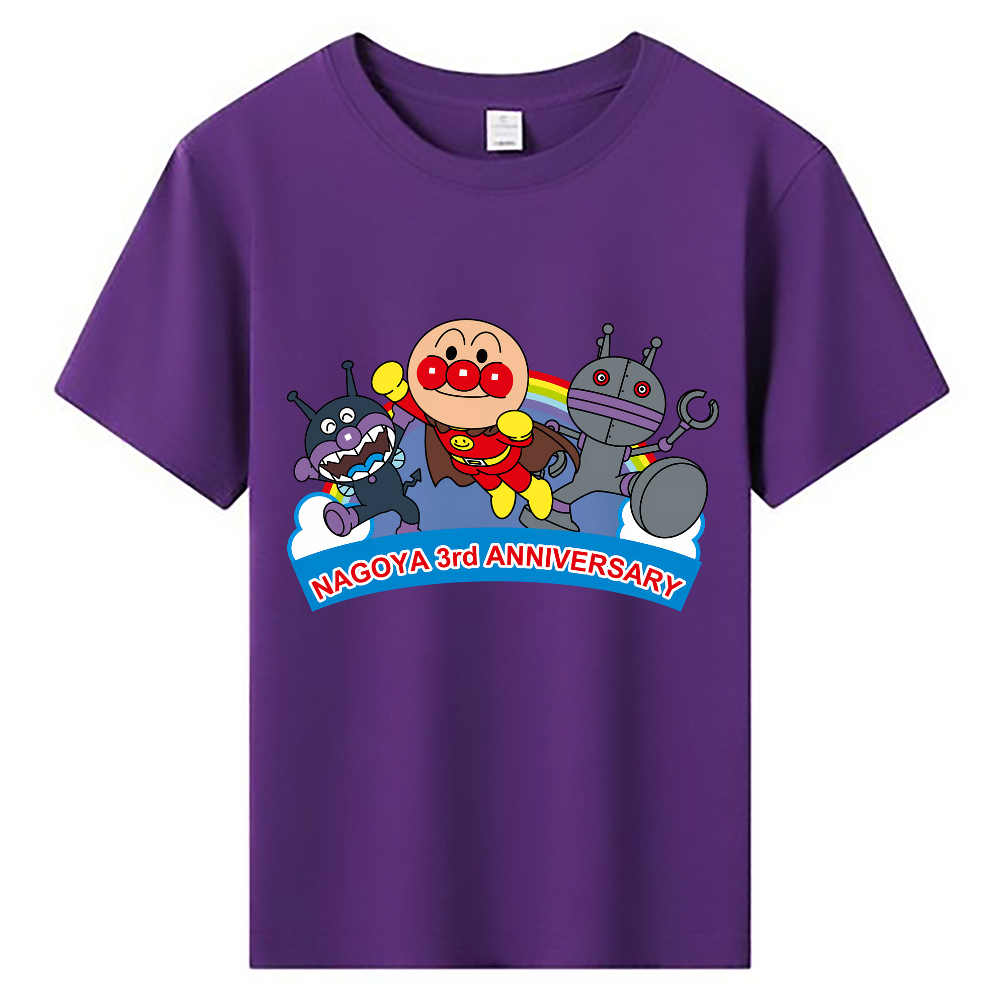 （画像用） アンパンマン Anpanman 綿100％キッズTシャツ（フロントプリント）