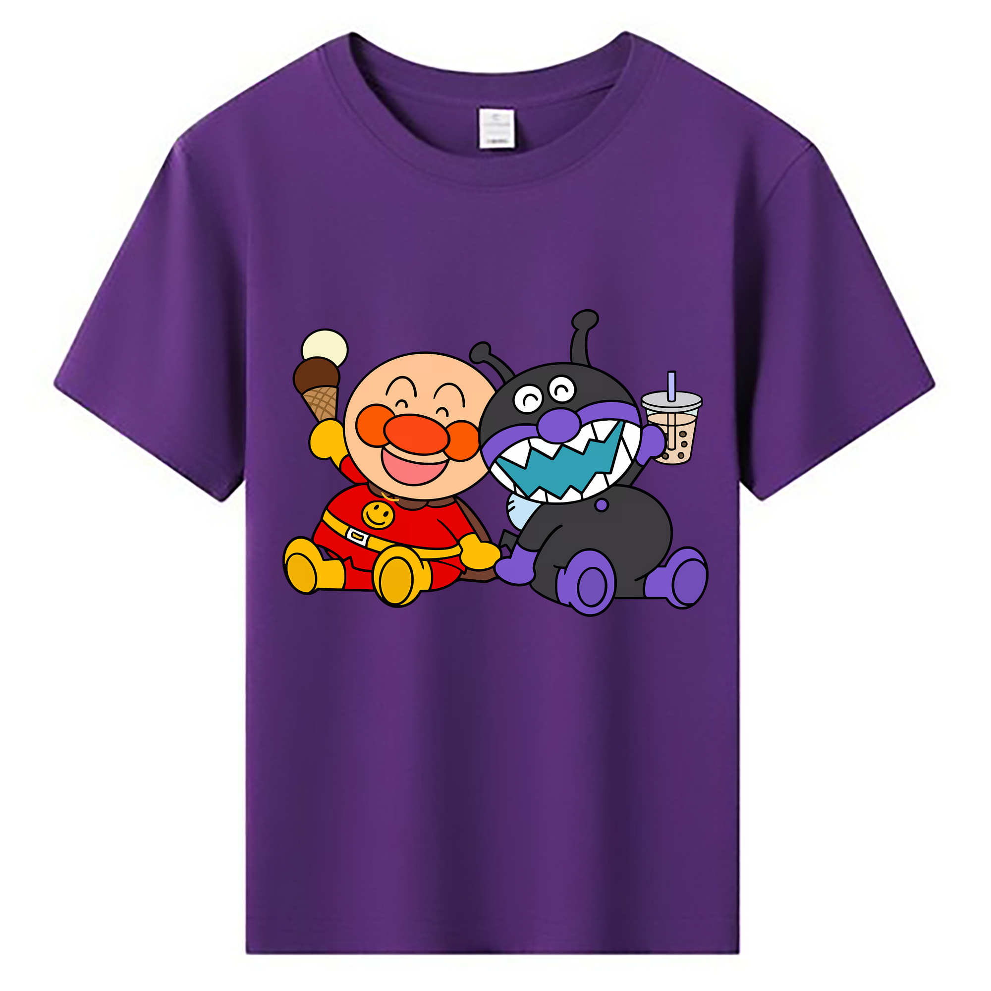 （画像用） アンパンマン Anpanman 綿100％キッズTシャツ（フロントプリント）