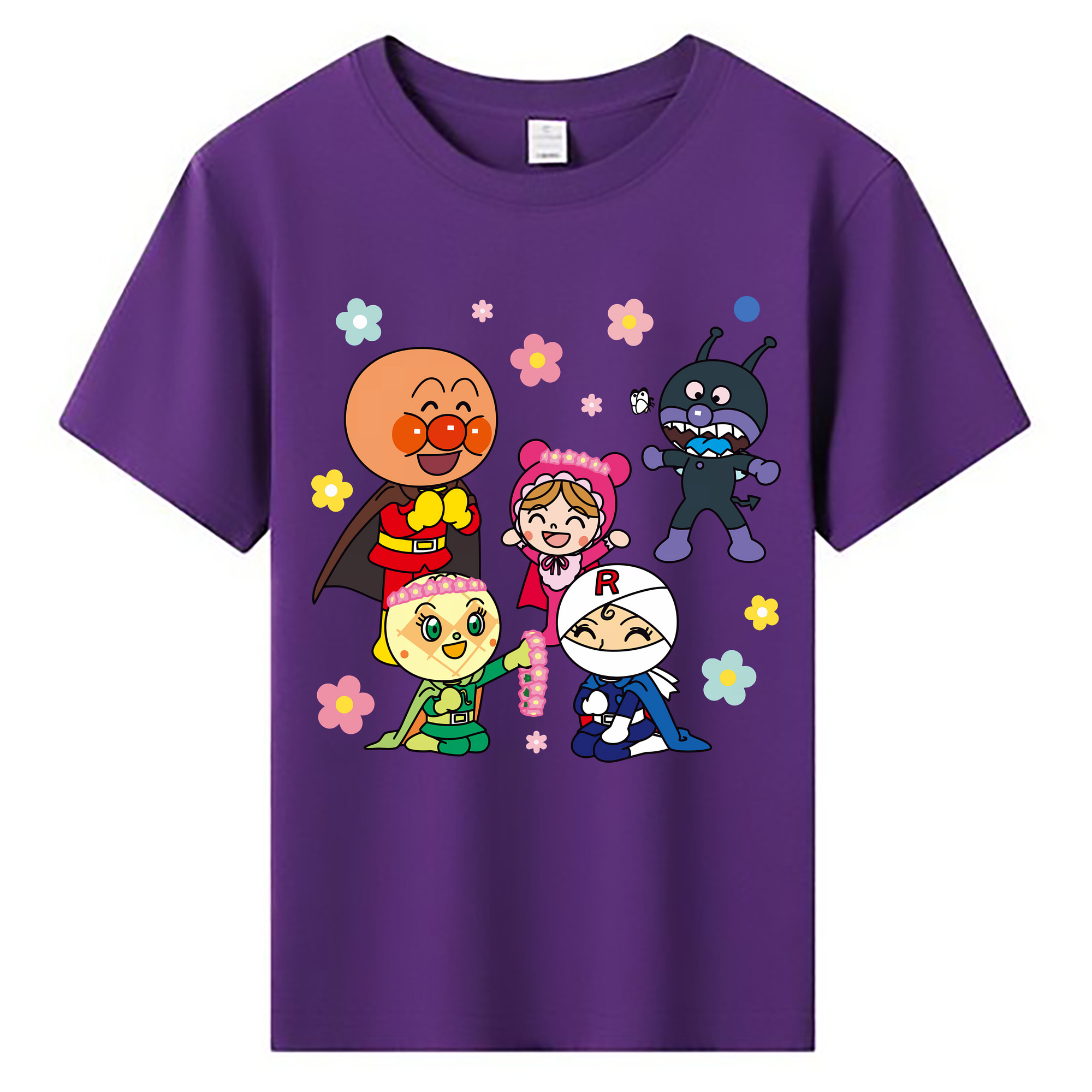 （画像用） アンパンマン Anpanman 綿100％キッズTシャツ（フロントプリント）