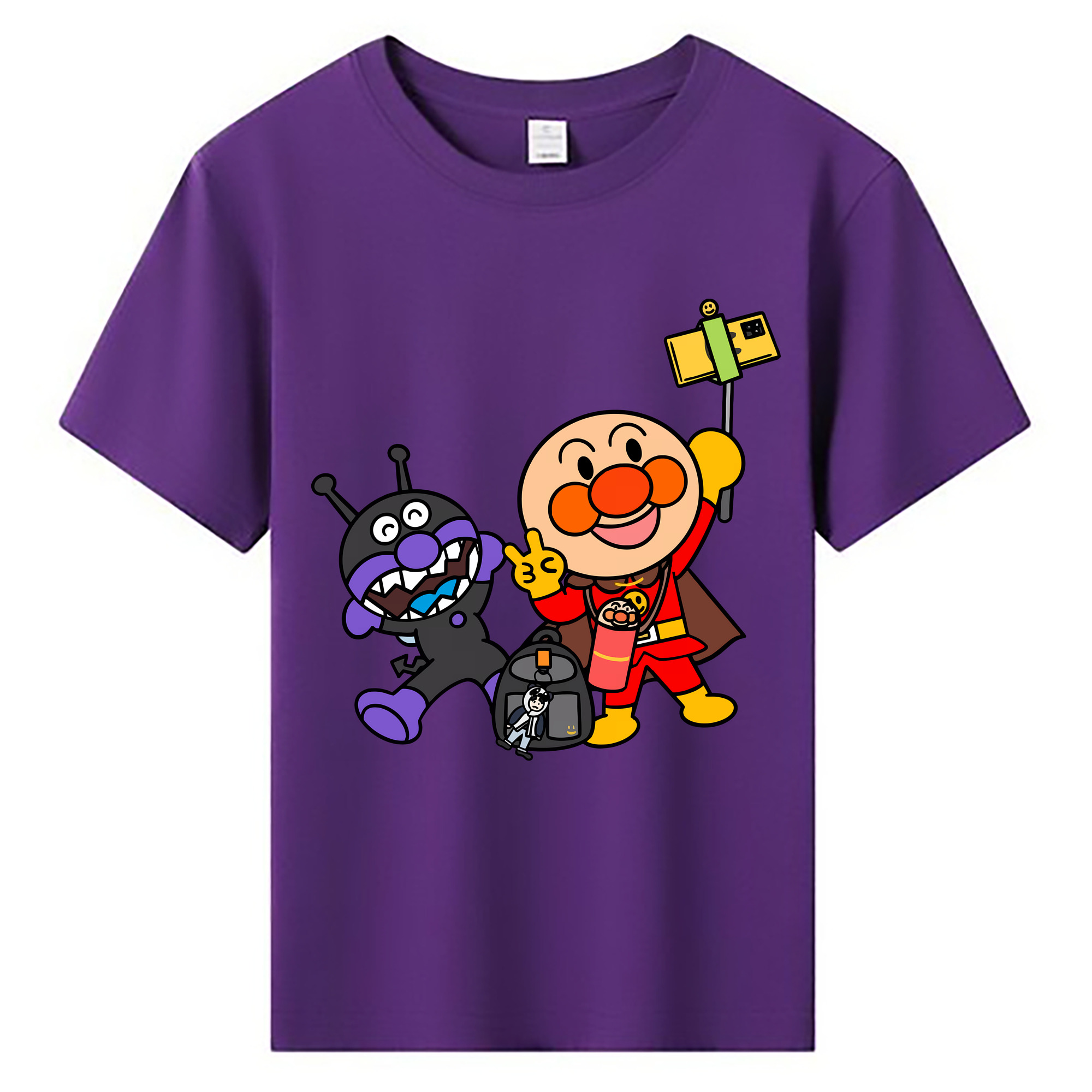 （画像用） アンパンマン Anpanman 綿100％キッズTシャツ（フロントプリント）