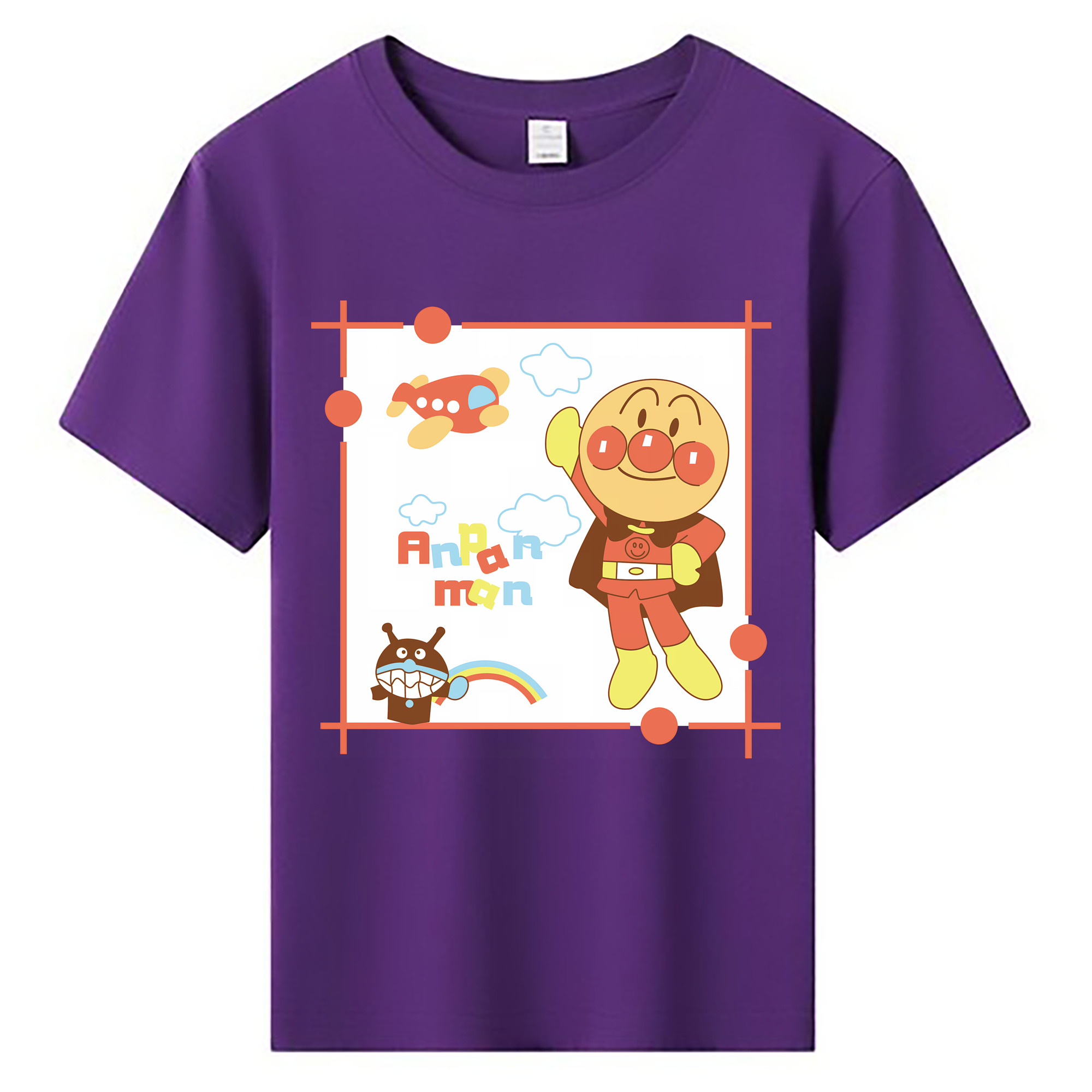 （画像用） アンパンマン Anpanman 綿100％キッズTシャツ（フロントプリント）