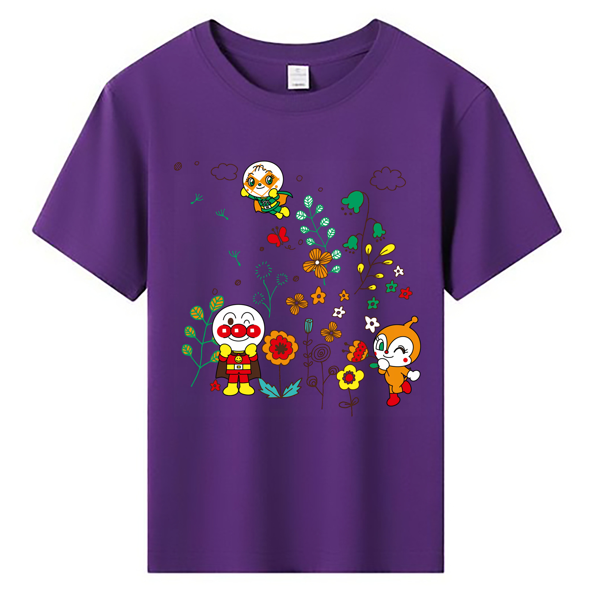 （画像用） アンパンマン Anpanman 綿100％キッズTシャツ（フロントプリント）