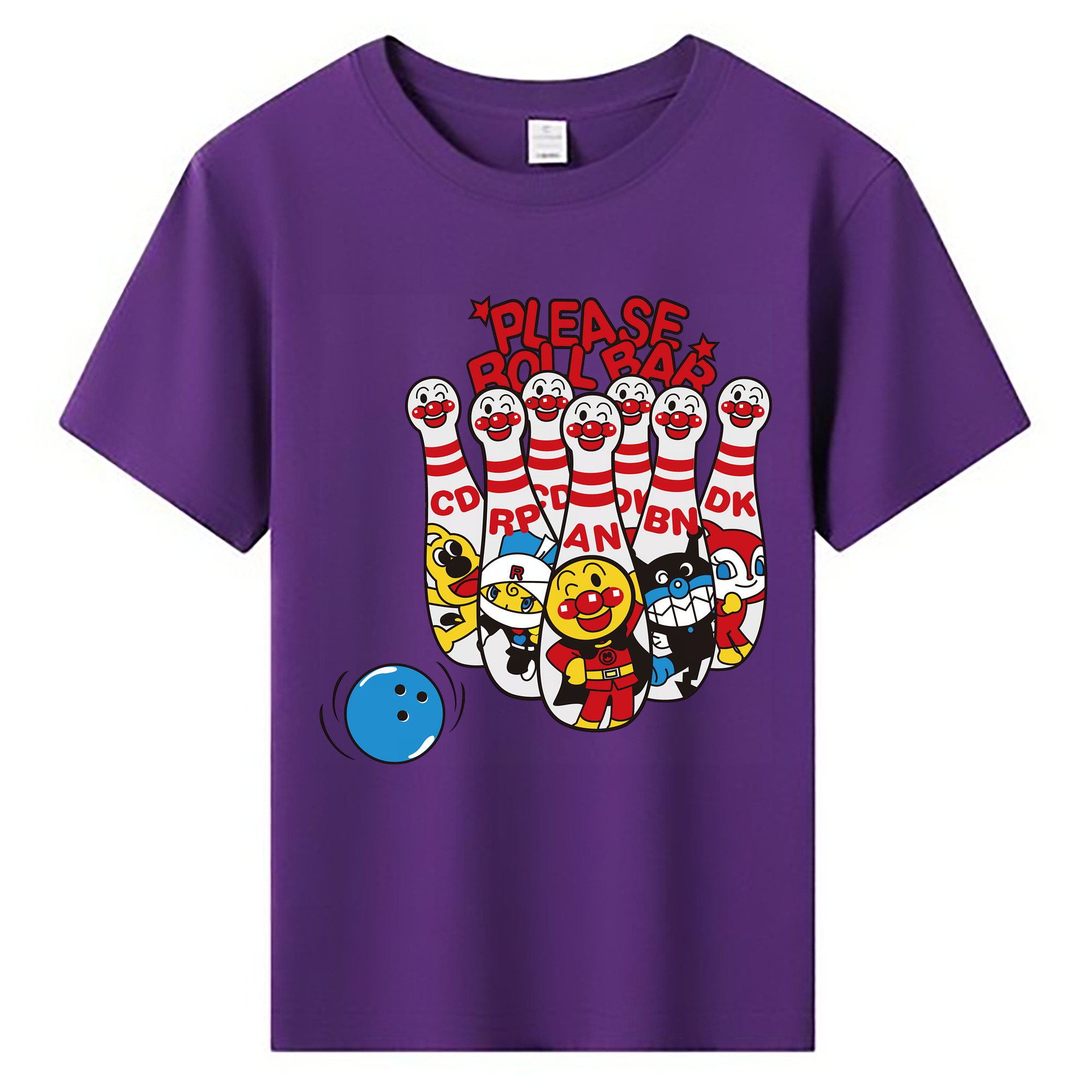 （画像用） アンパンマン Anpanman 綿100％キッズTシャツ（フロントプリント）