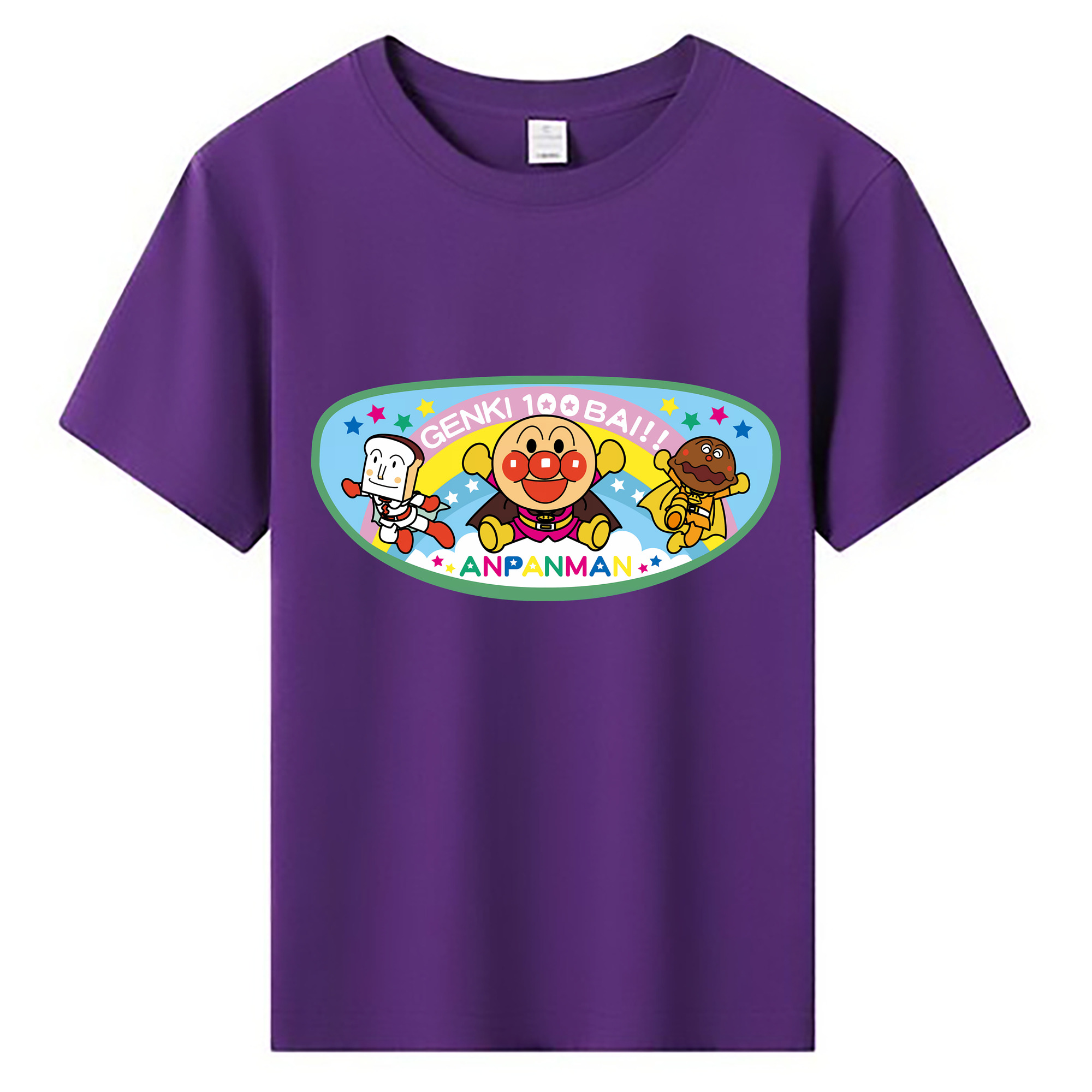 （画像用） アンパンマン Anpanman 綿100％キッズTシャツ（フロントプリント）