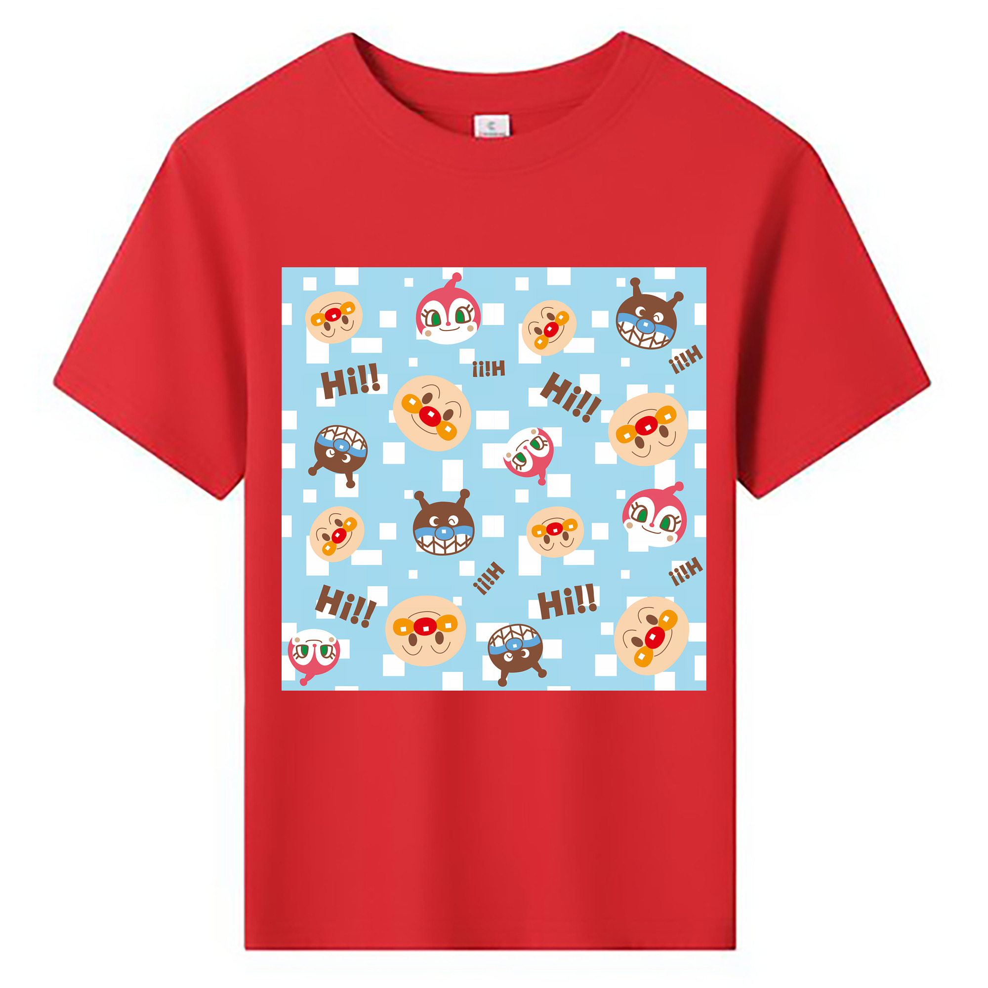 （画像用） アンパンマン Anpanman 綿100％キッズTシャツ（フロントプリント）