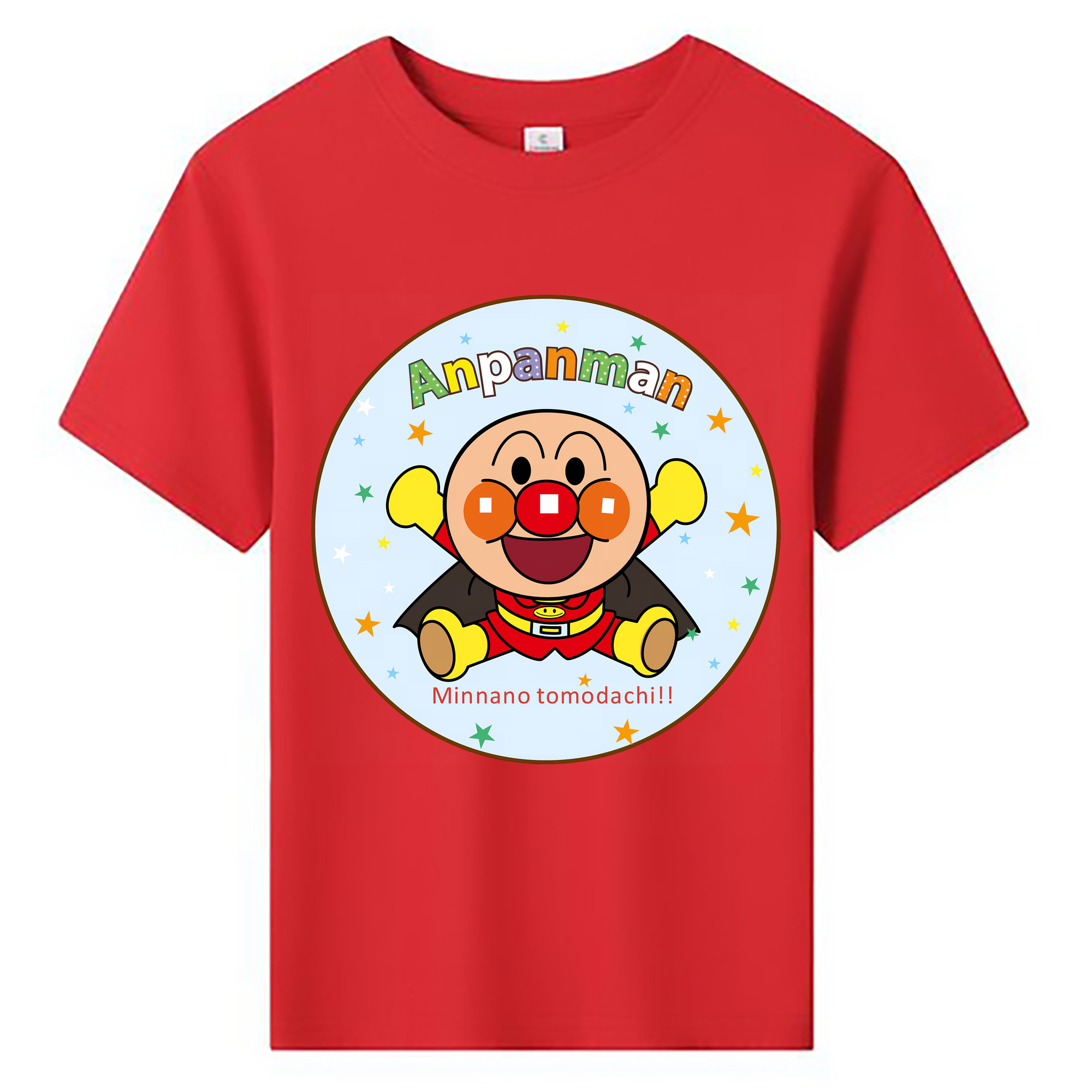 （画像用） アンパンマン Anpanman 綿100％キッズTシャツ（フロントプリント）