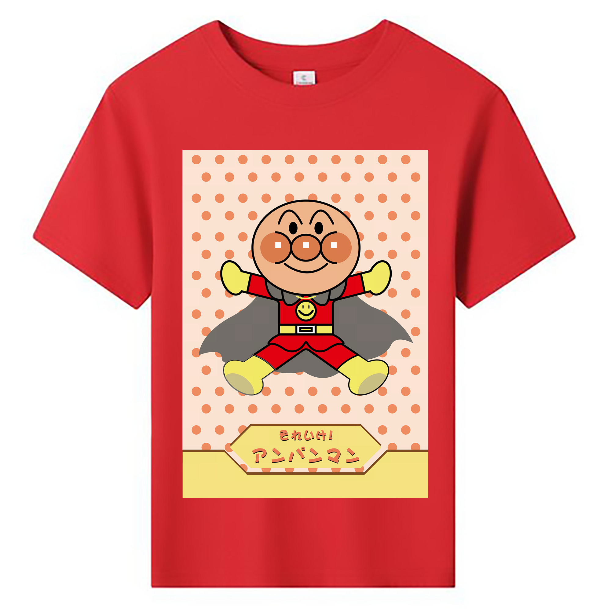 （画像用） アンパンマン Anpanman 綿100％キッズTシャツ（フロントプリント）