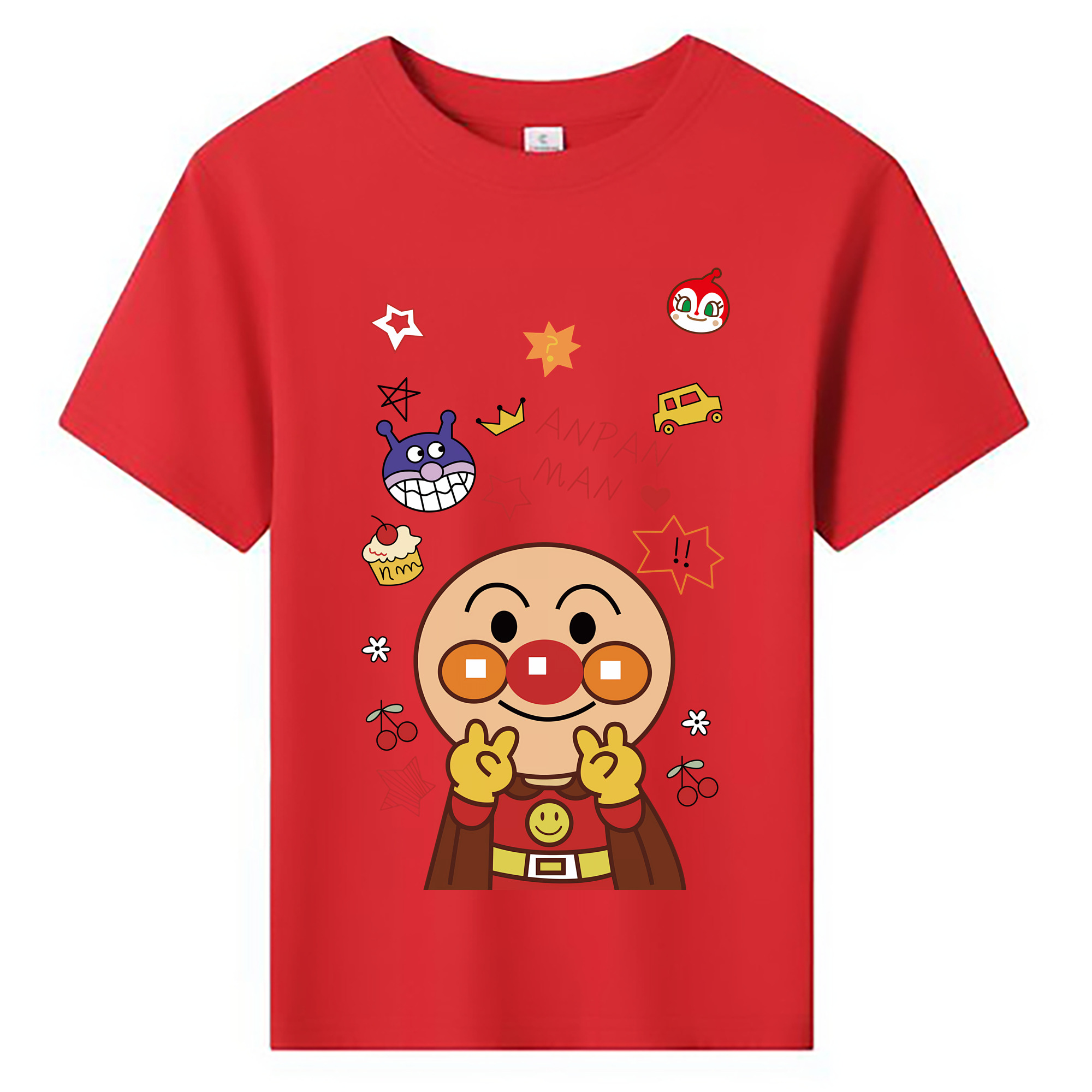 （画像用） アンパンマン Anpanman 綿100％キッズTシャツ（フロントプリント）