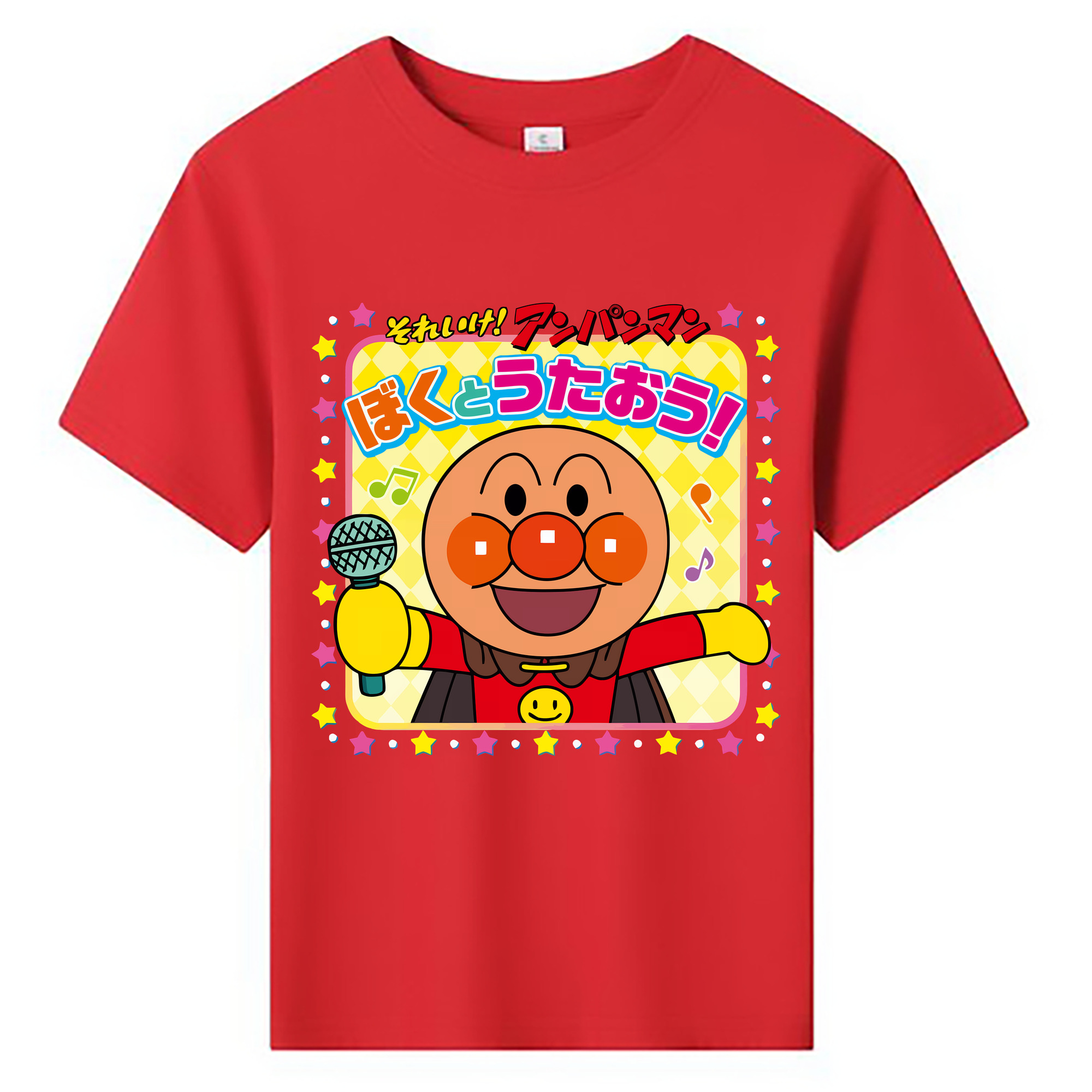 （画像用） アンパンマン Anpanman 綿100％キッズTシャツ（フロントプリント）