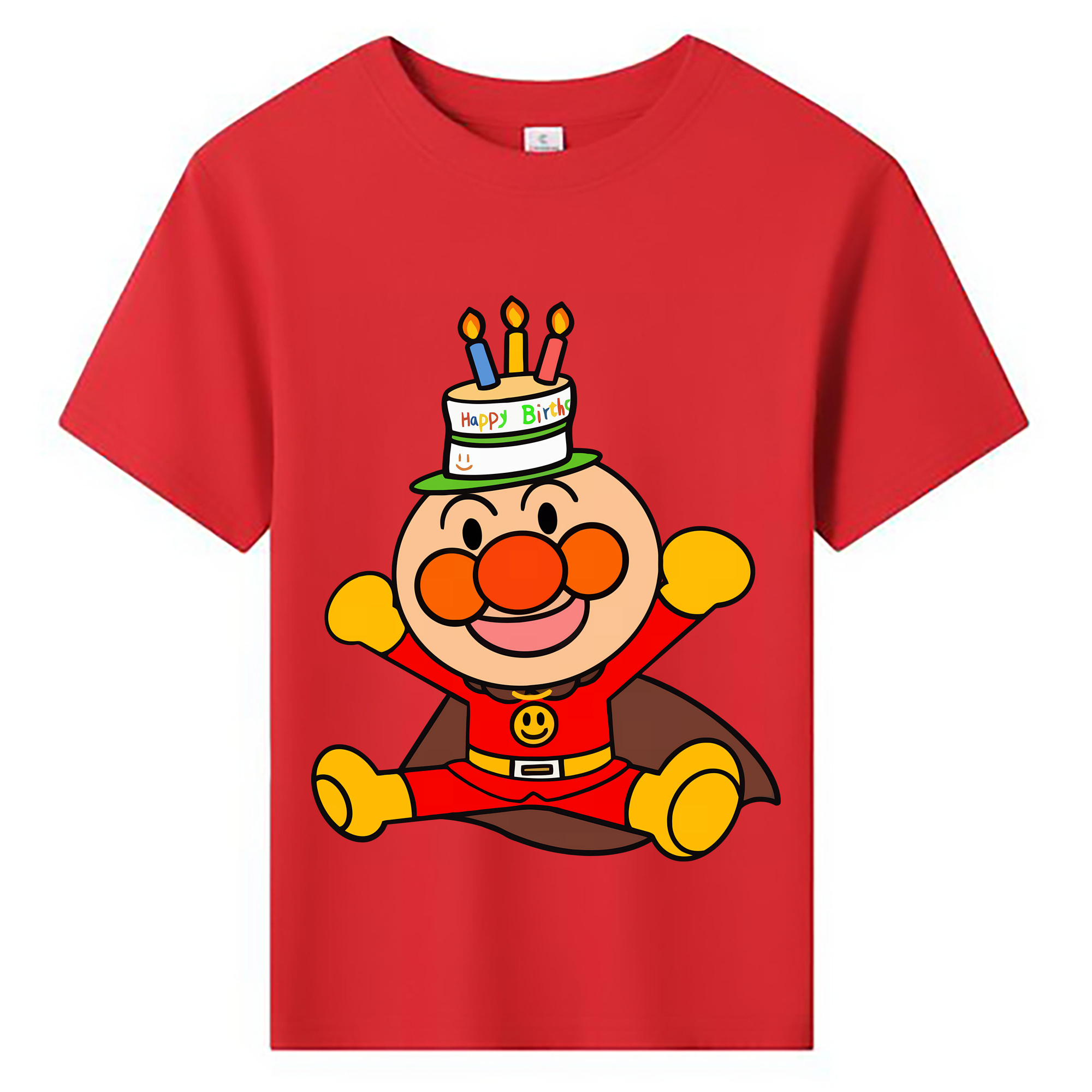 （画像用） アンパンマン Anpanman 綿100％キッズTシャツ（フロントプリント）