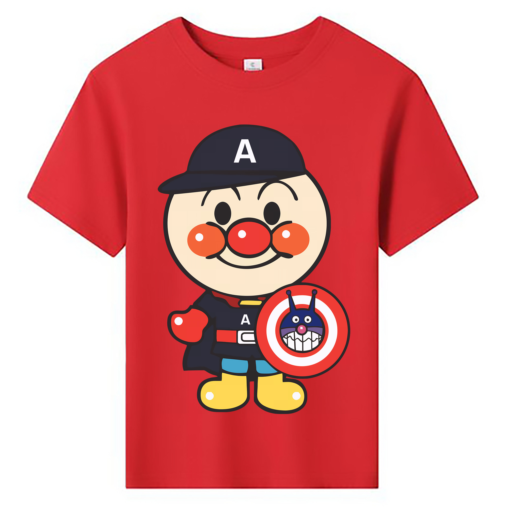 （画像用） アンパンマン Anpanman 綿100％キッズTシャツ（フロントプリント）