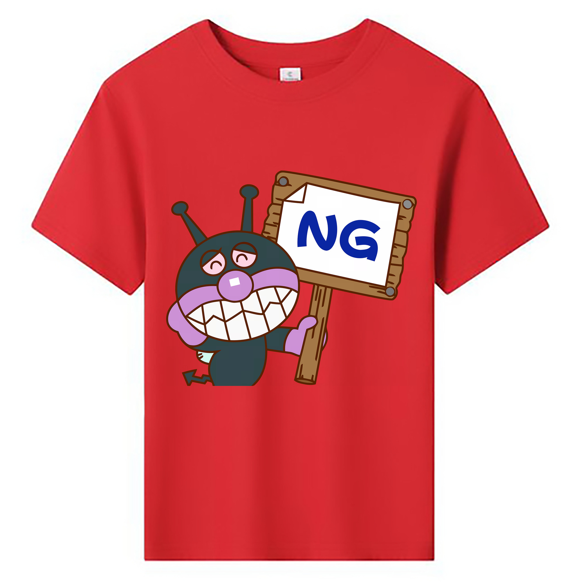 （画像用） アンパンマン Anpanman 綿100％キッズTシャツ（フロントプリント）