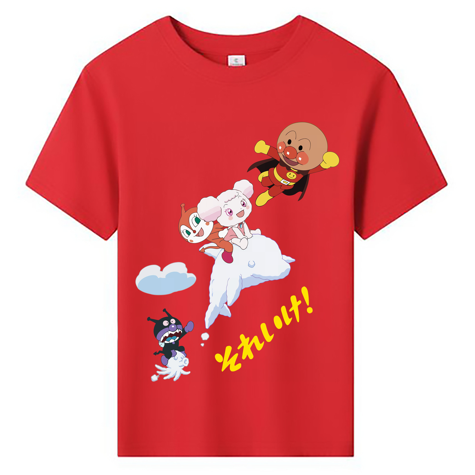 （画像用） アンパンマン Anpanman 綿100％キッズTシャツ（フロントプリント）