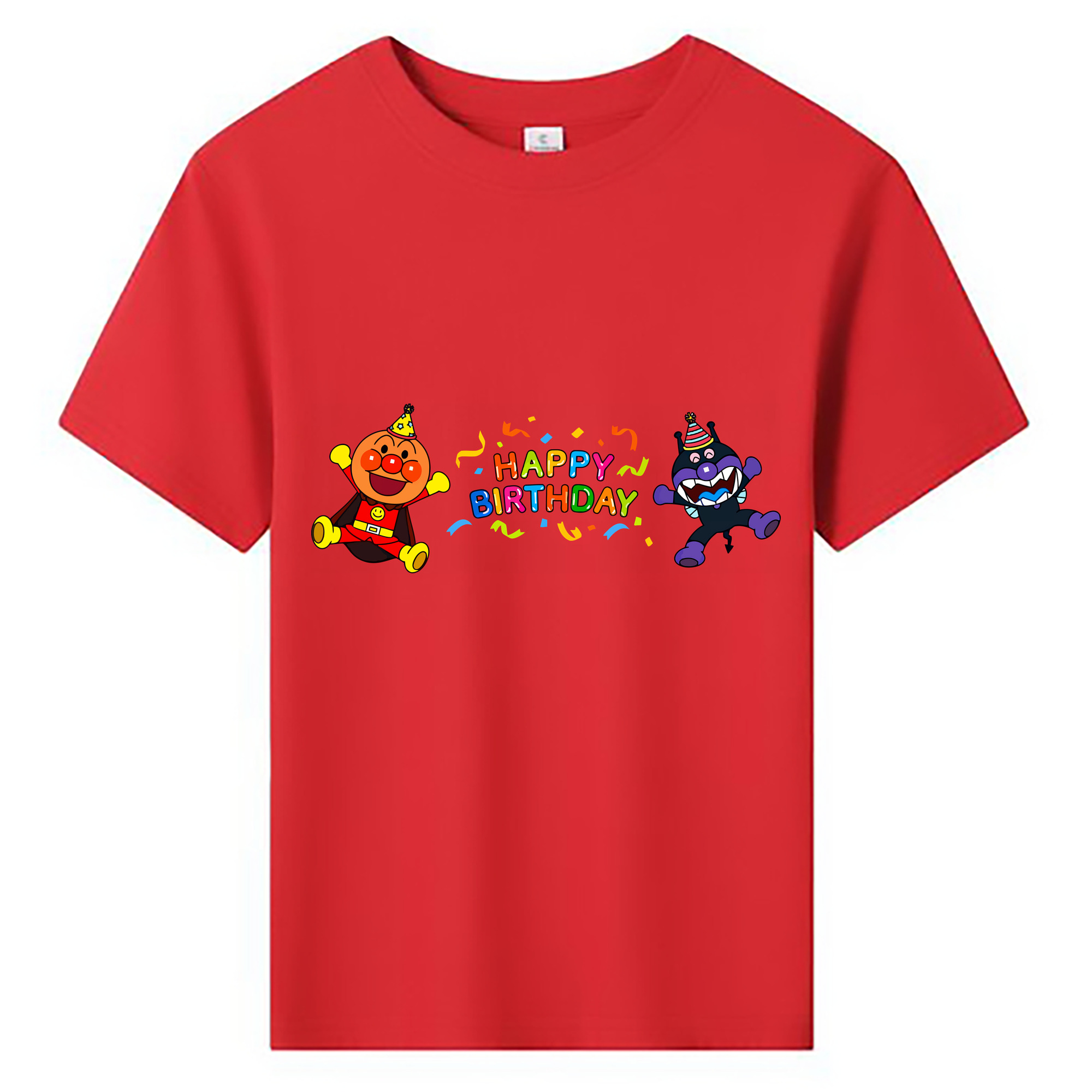 （画像用） アンパンマン Anpanman 綿100％キッズTシャツ（フロントプリント）