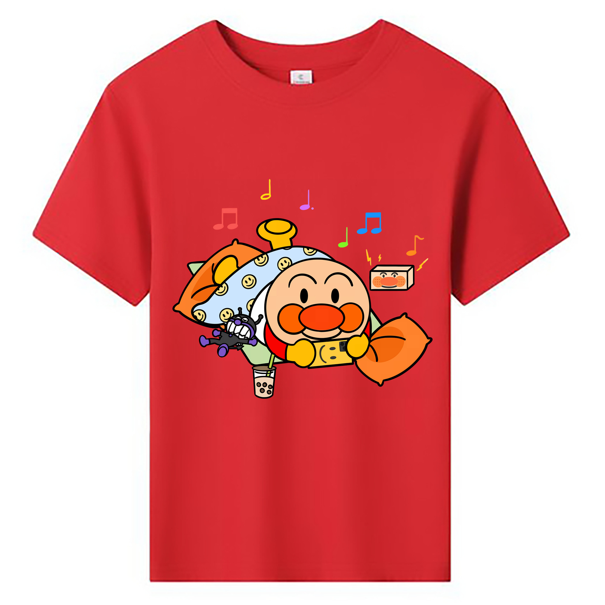 （画像用） アンパンマン Anpanman 綿100％キッズTシャツ（フロントプリント）