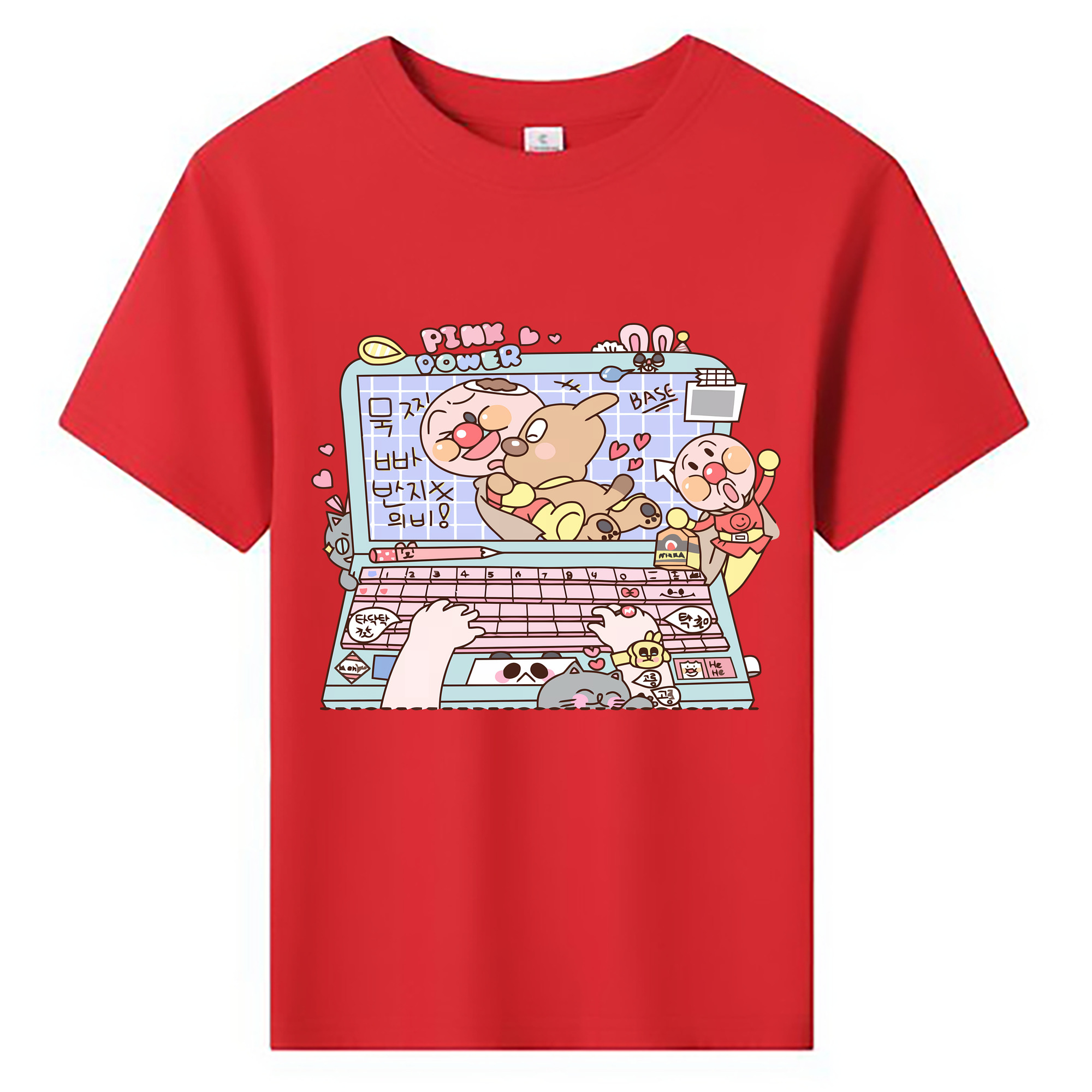 （画像用） アンパンマン Anpanman 綿100％キッズTシャツ（フロントプリント）