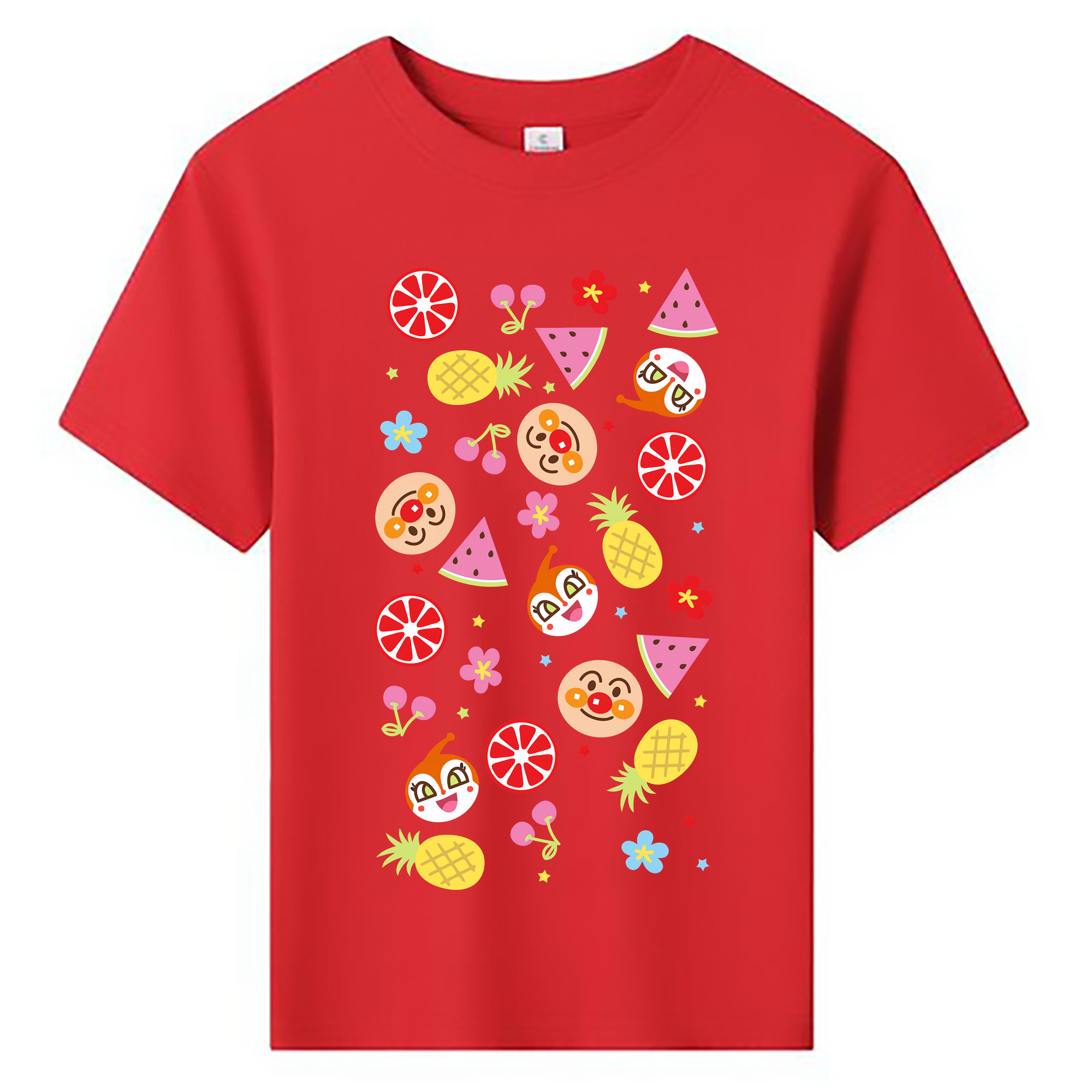 （画像用） アンパンマン Anpanman 綿100％キッズTシャツ（フロントプリント）